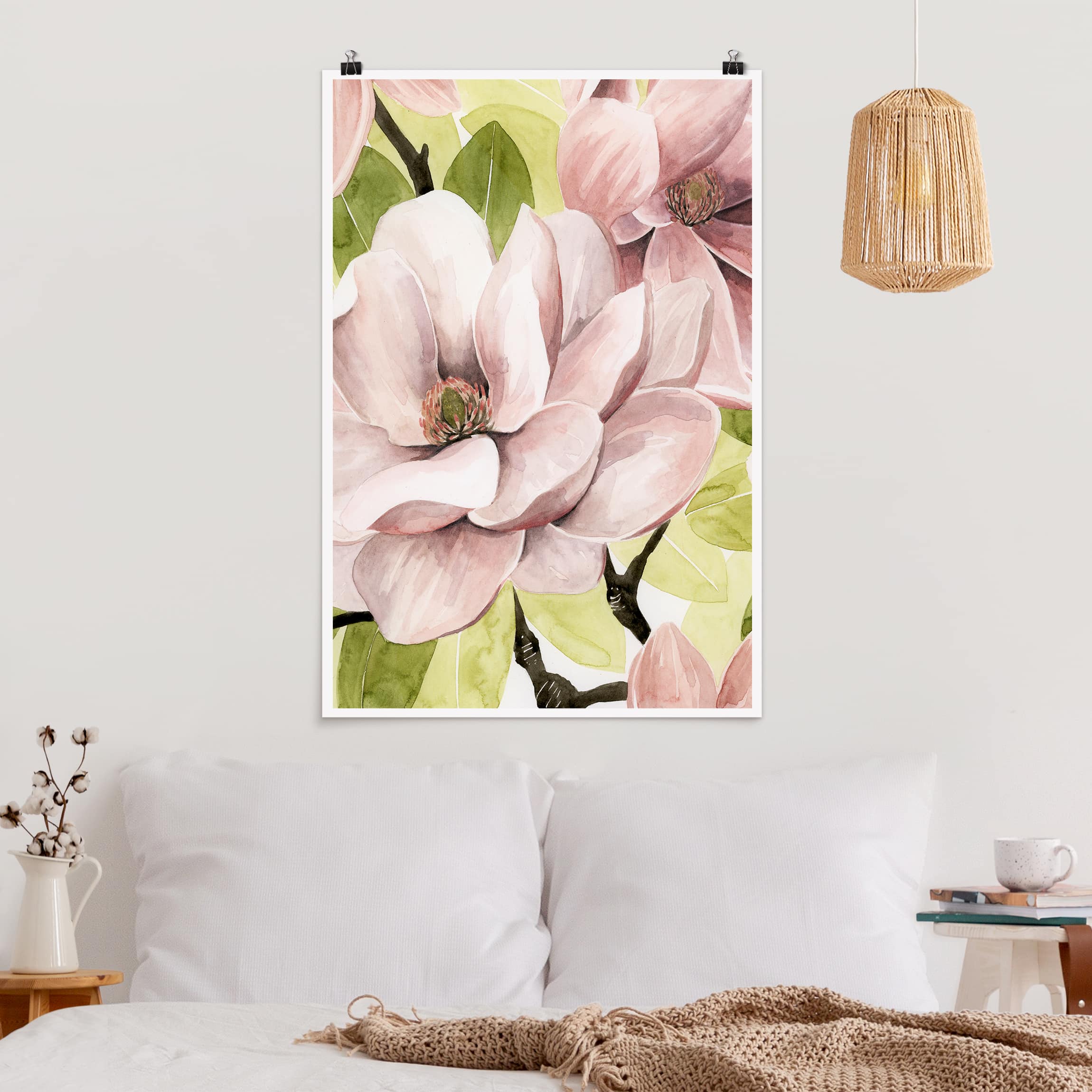 Poster - Hochformat Magnolie errötet I
