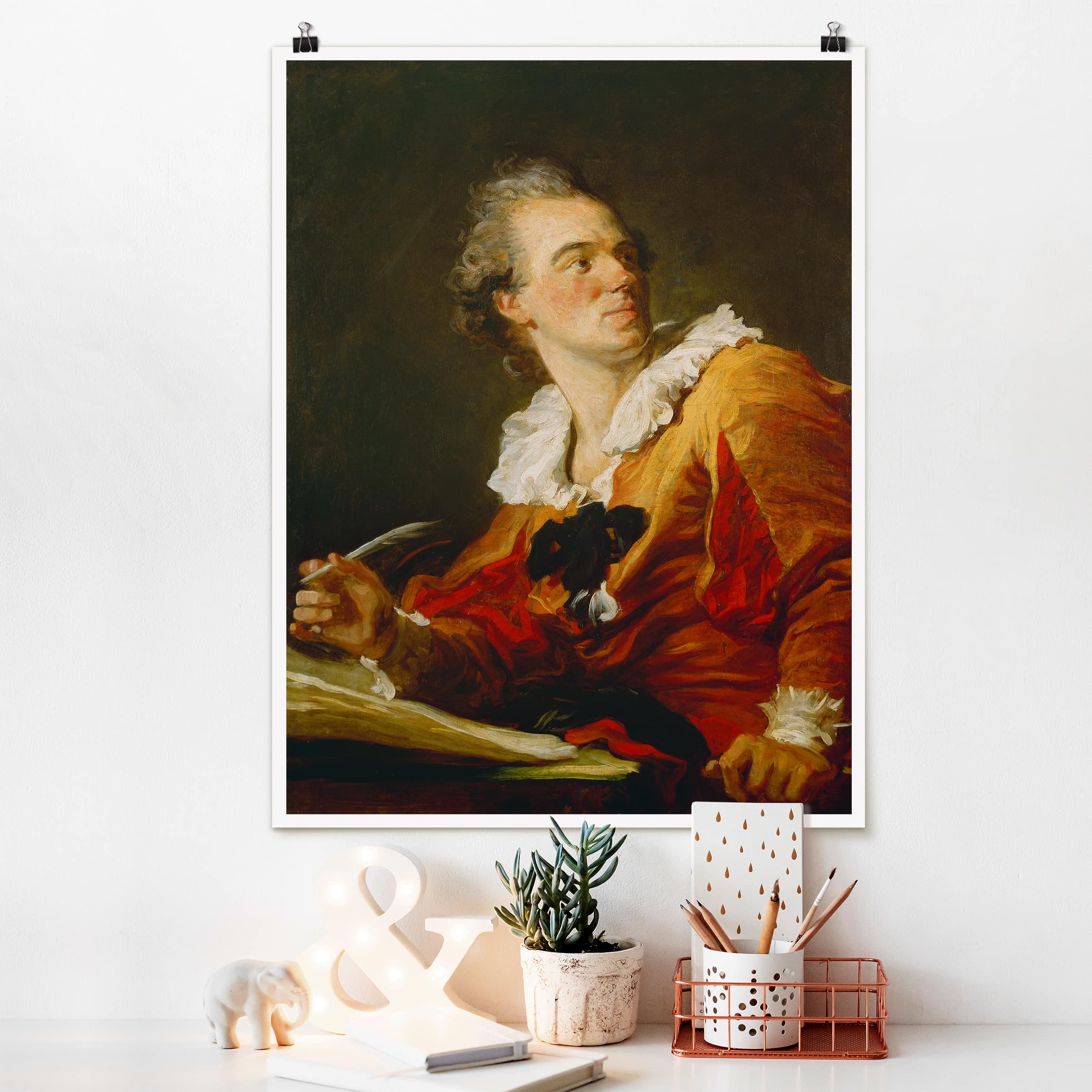 Poster - Hochformat Jean Honoré Fragonard - Die Inspiration