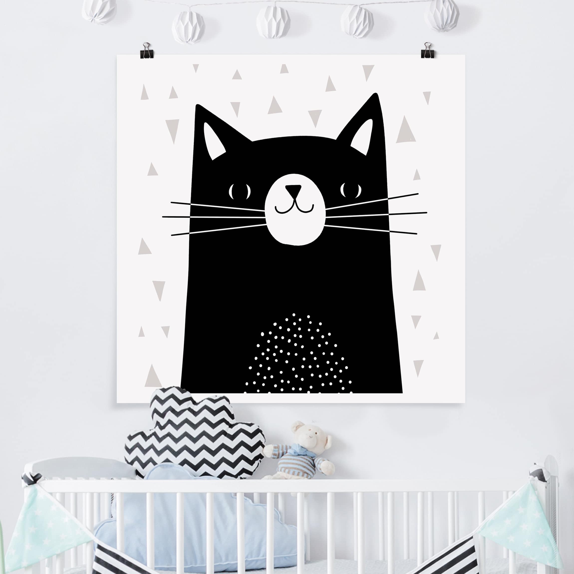 Poster Tierpark mit Mustern - Katze