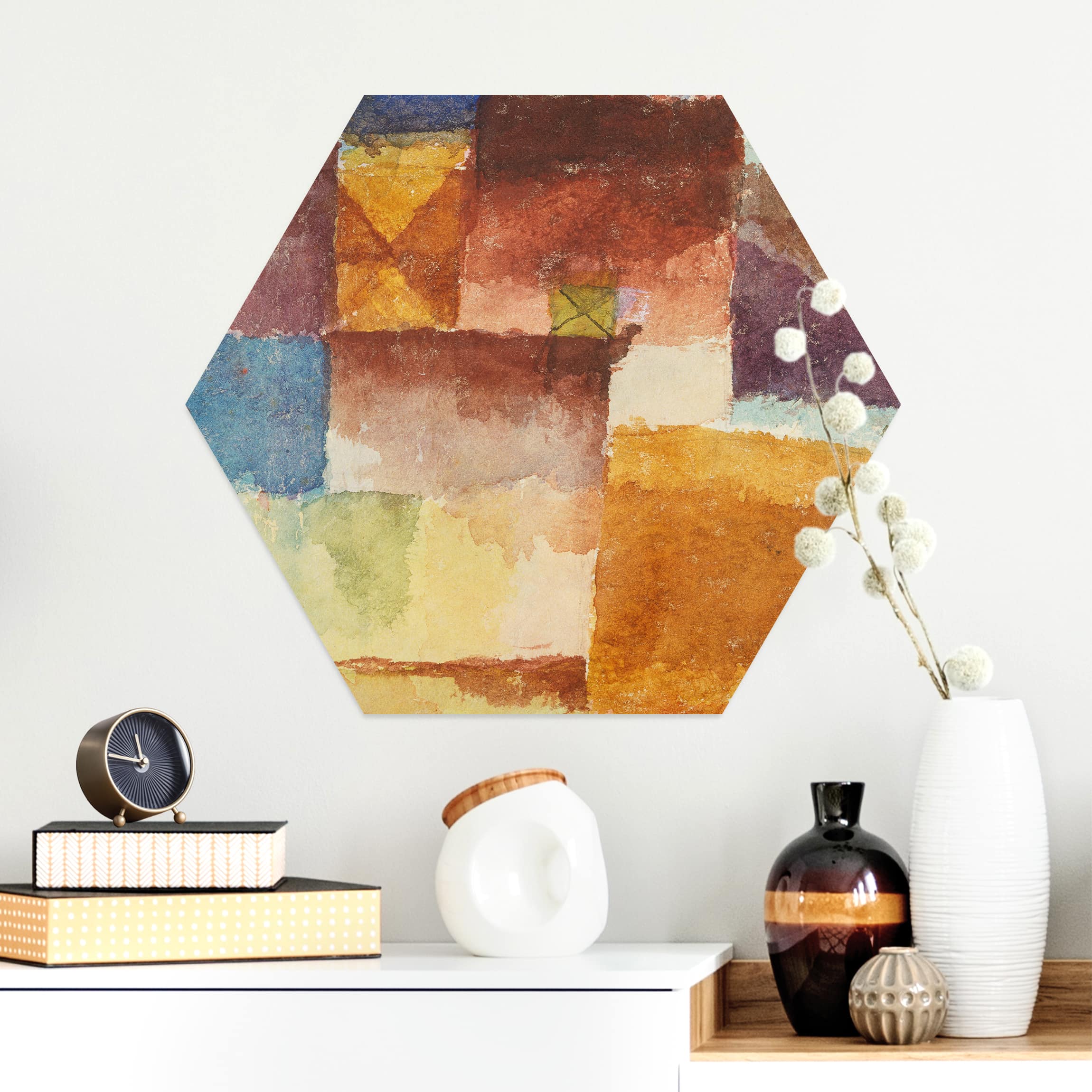 Hexagon-Alu-Dibond Bild Paul Klee - Einöde