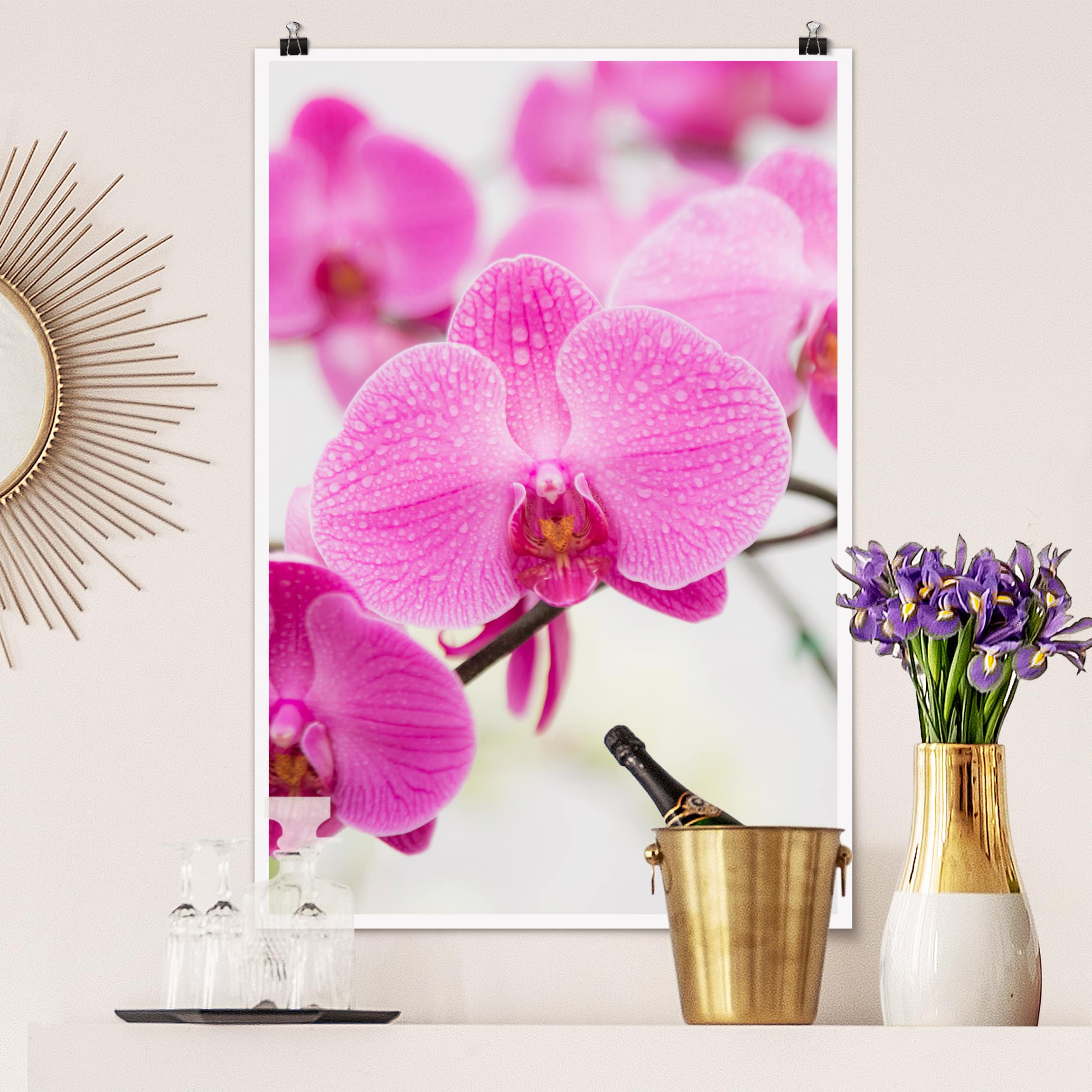 Poster - Hochformat Nahaufnahme Orchidee