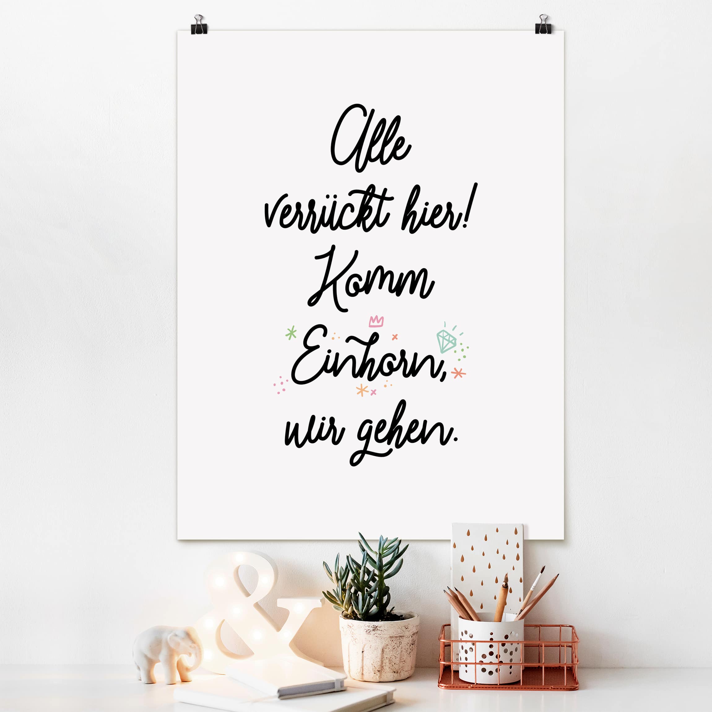 Poster - Hochformat Alle verrückt hier