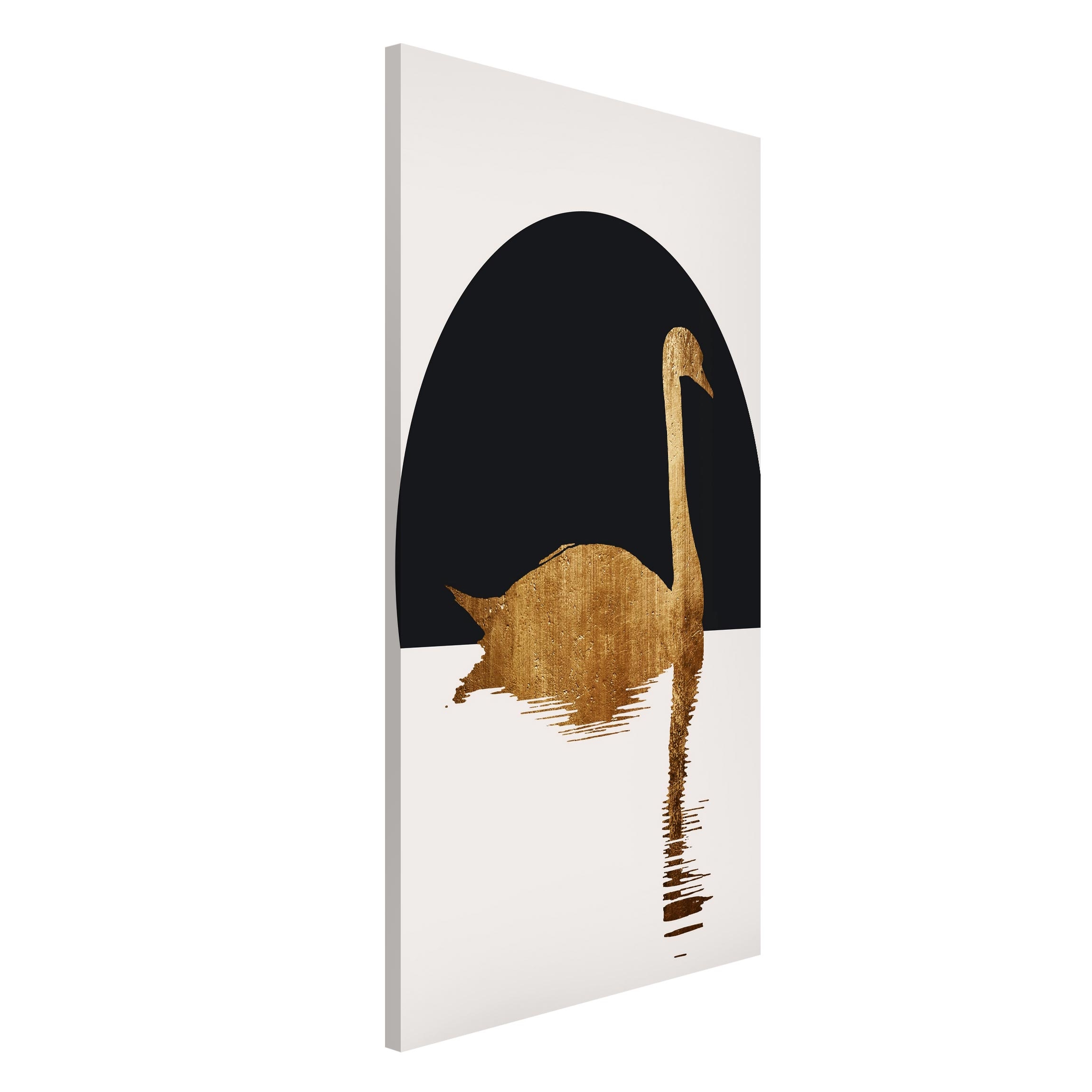 Magnettafel Schwan in Gold