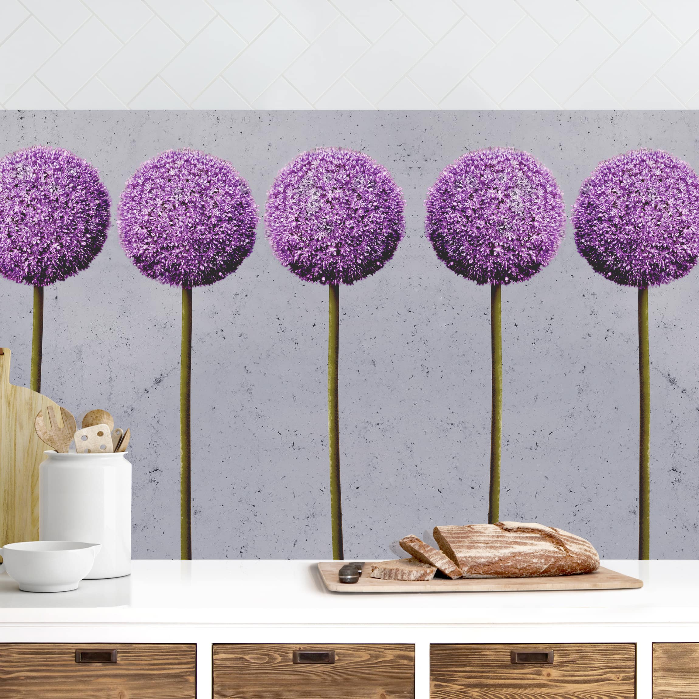 Küchenrückwand Allium Kugel-Blüten II