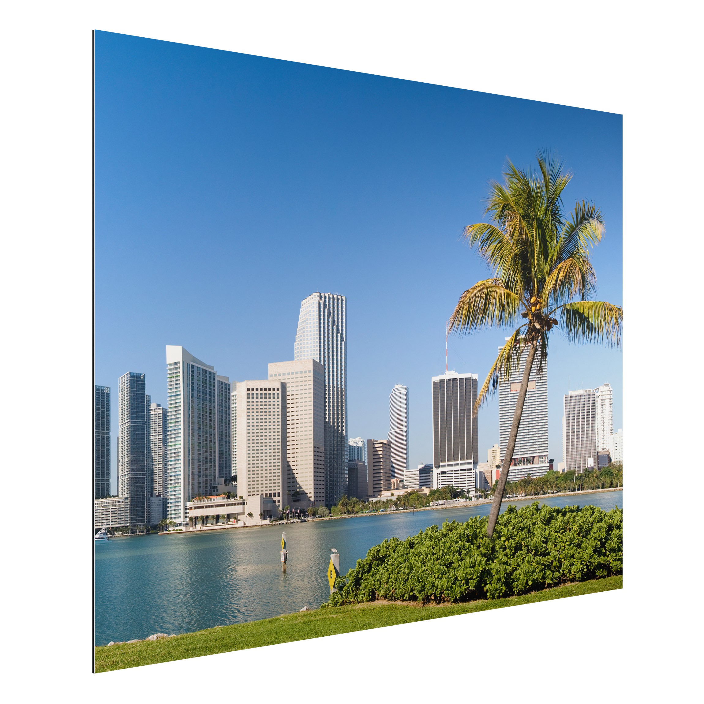 Alu-Dibond Outdoor Bild Miami Beach Skyline