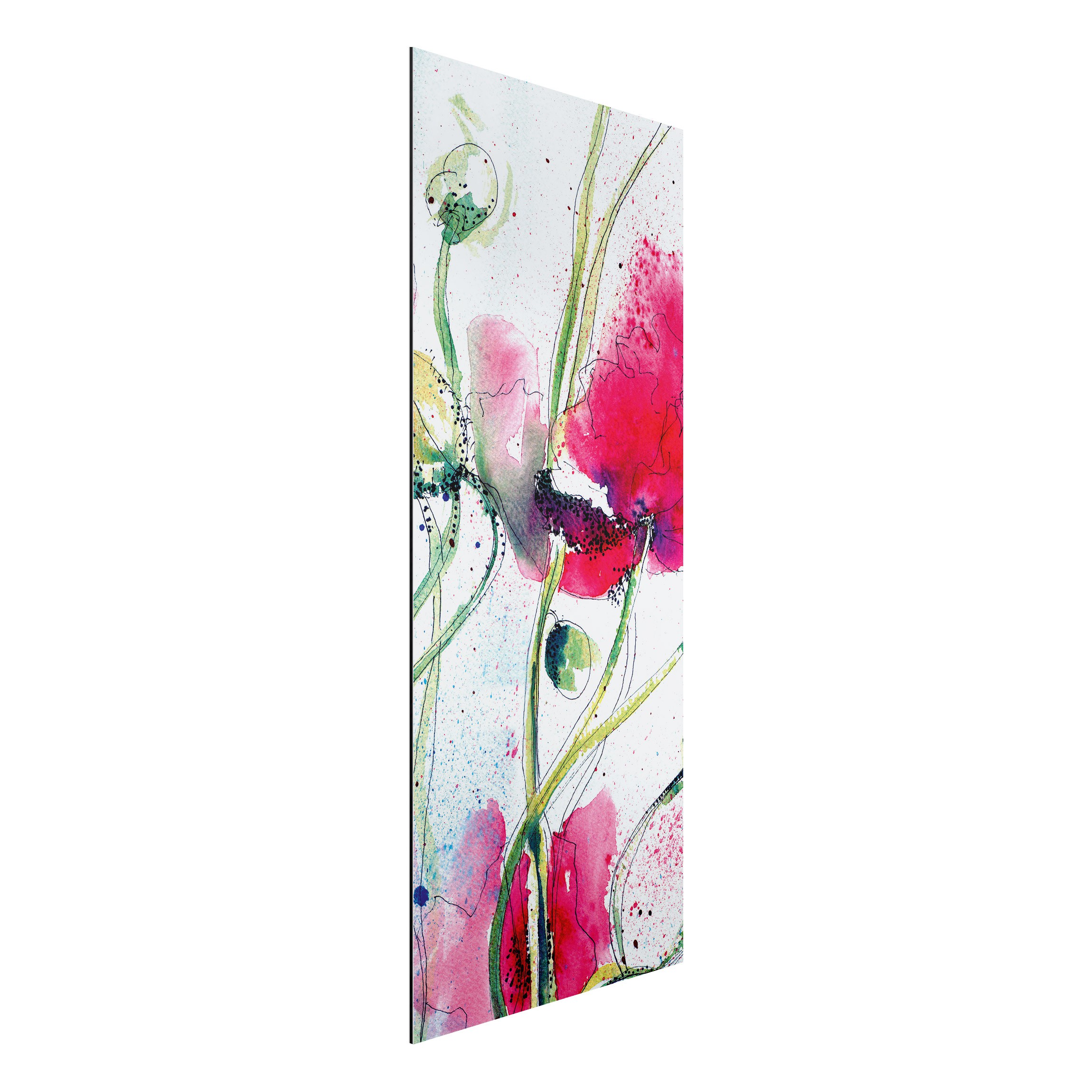Alu-Dibond Outdoor Bild Painted Poppies