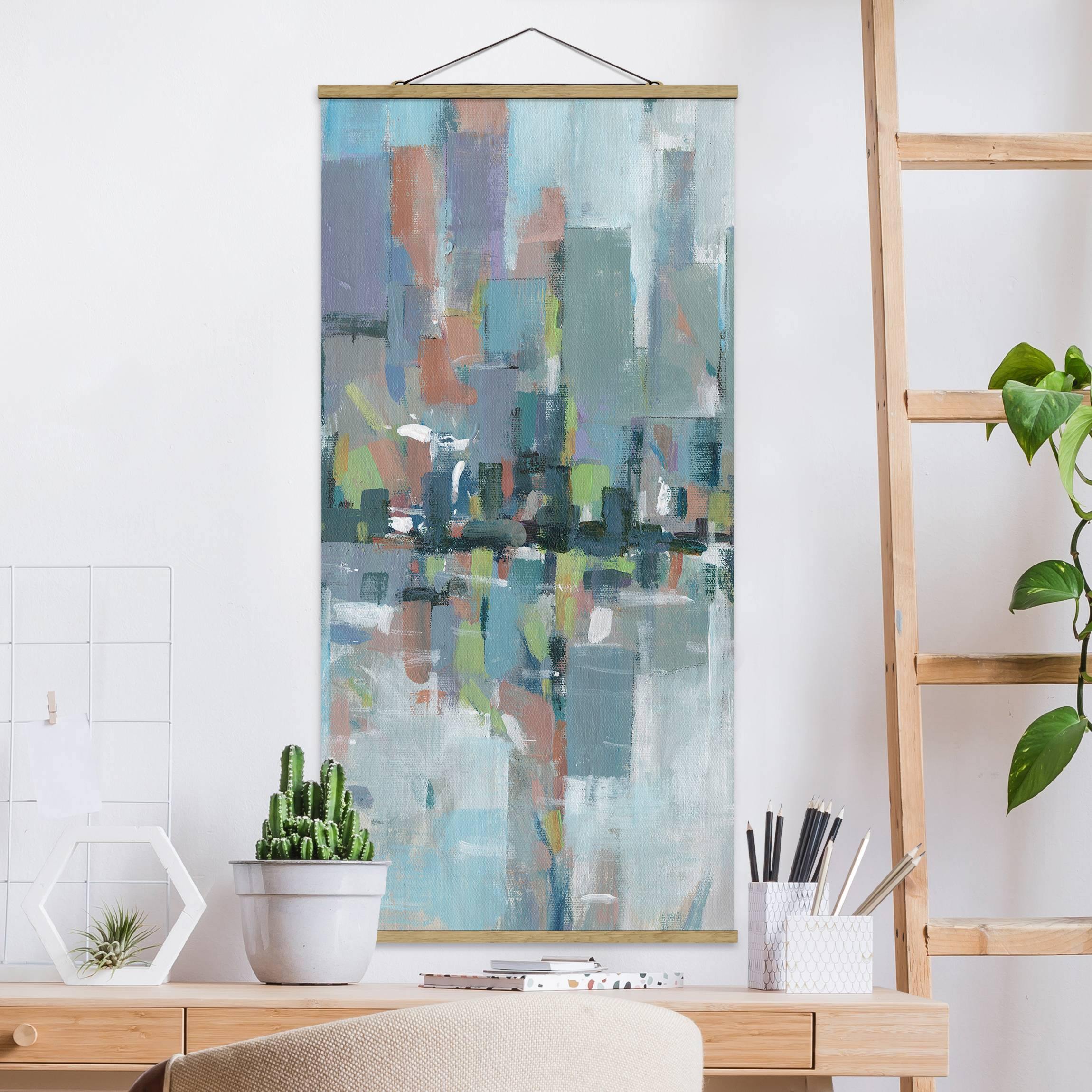 Stoffbild mit Posterleisten Metro City I