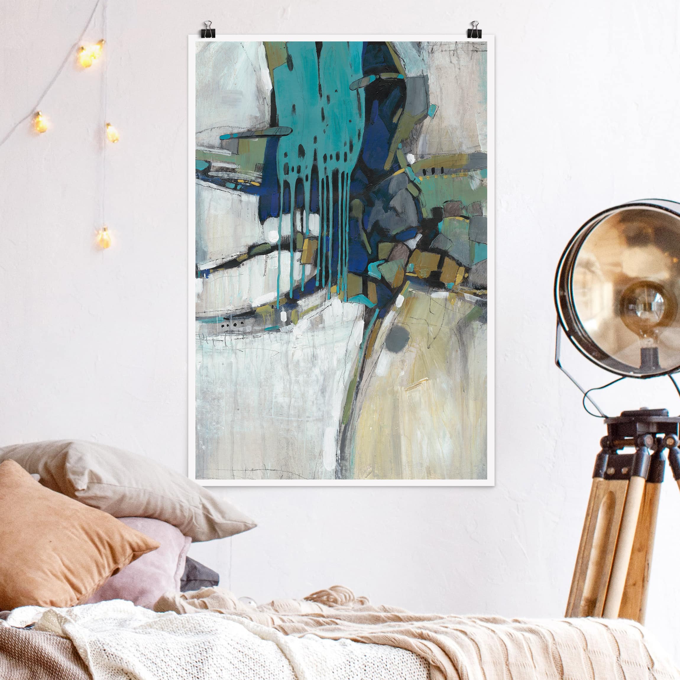 Poster - Hochformat Trennung Türkis II