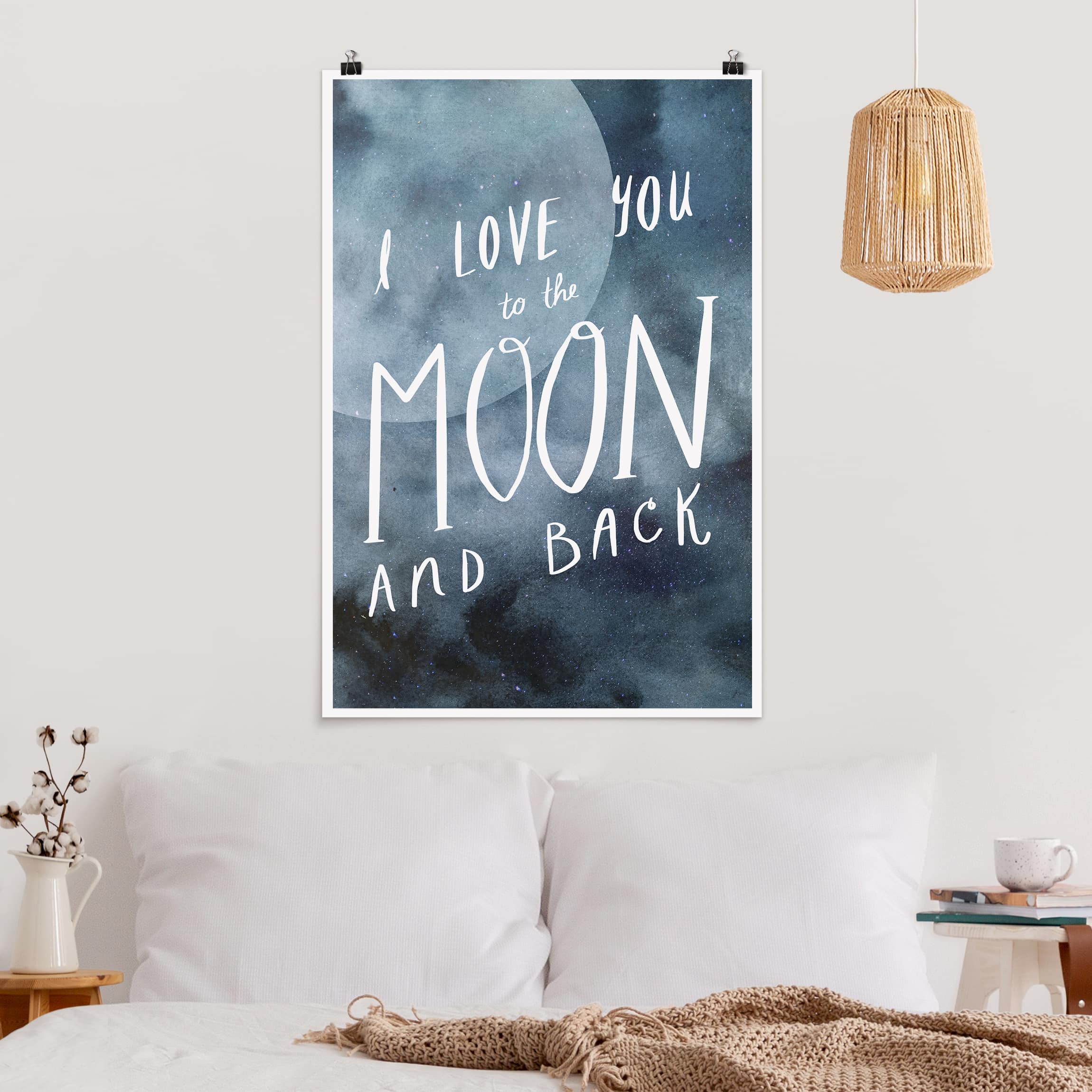 Poster - Hochformat Himmlische Liebe - Mond