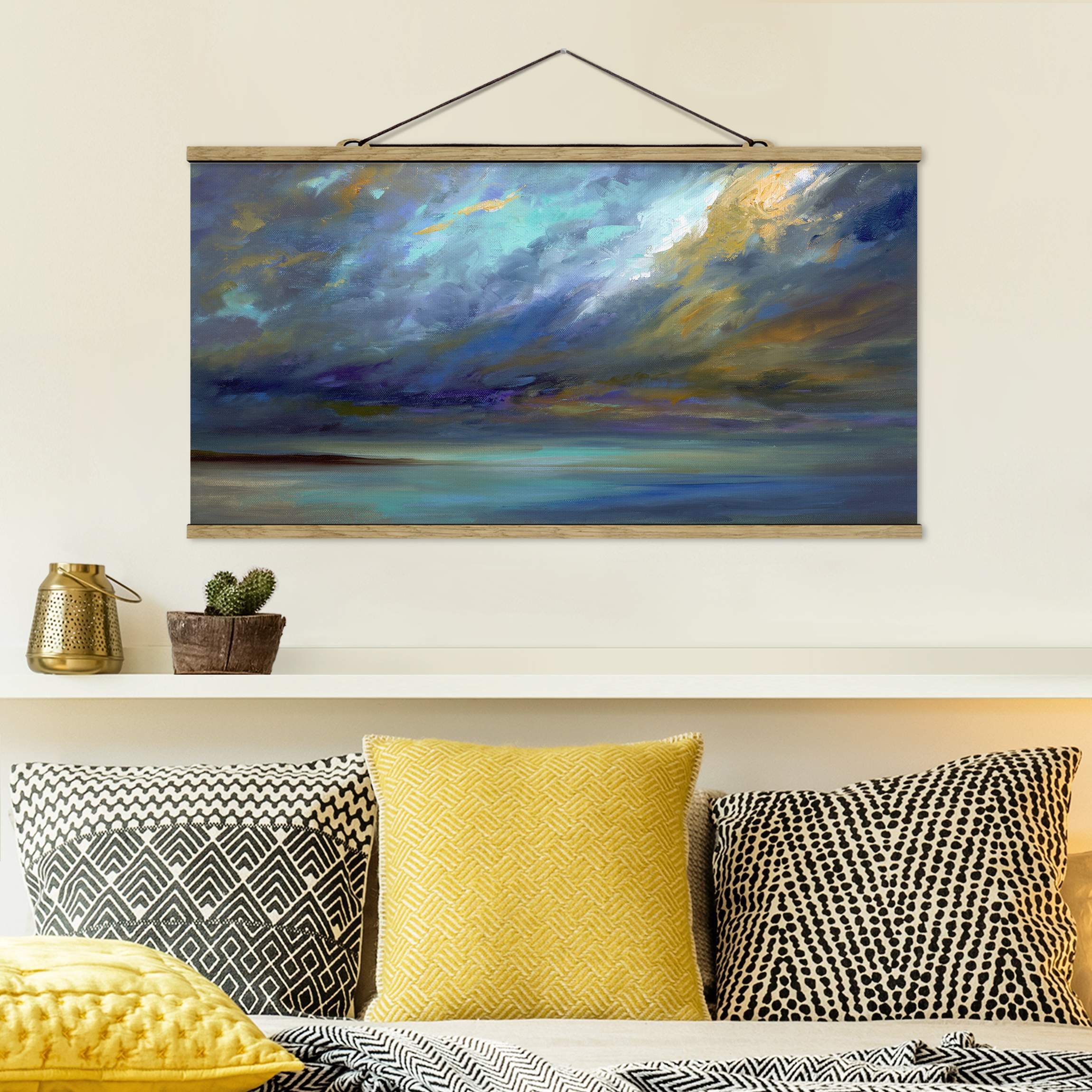 Stoffbild - Querformat Himmel über Küste