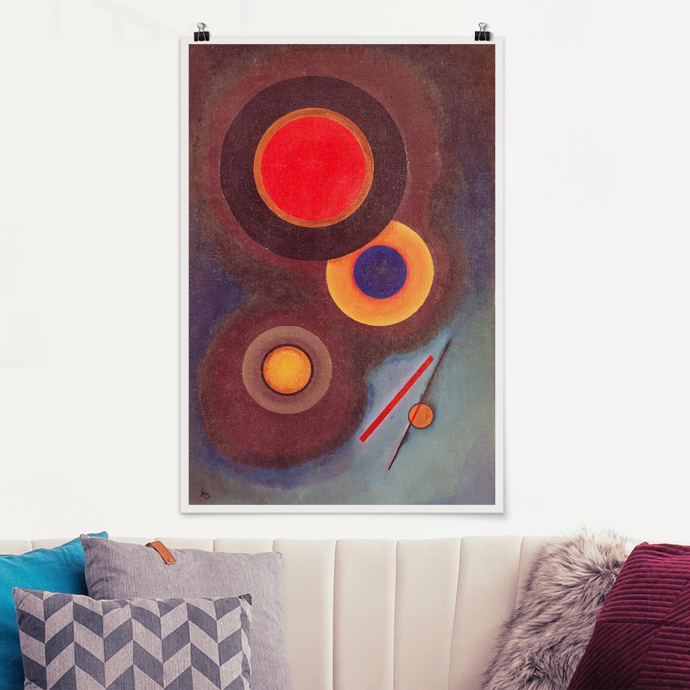 Poster - Hochformat Wassily Kandinsky - Kreise und Linien