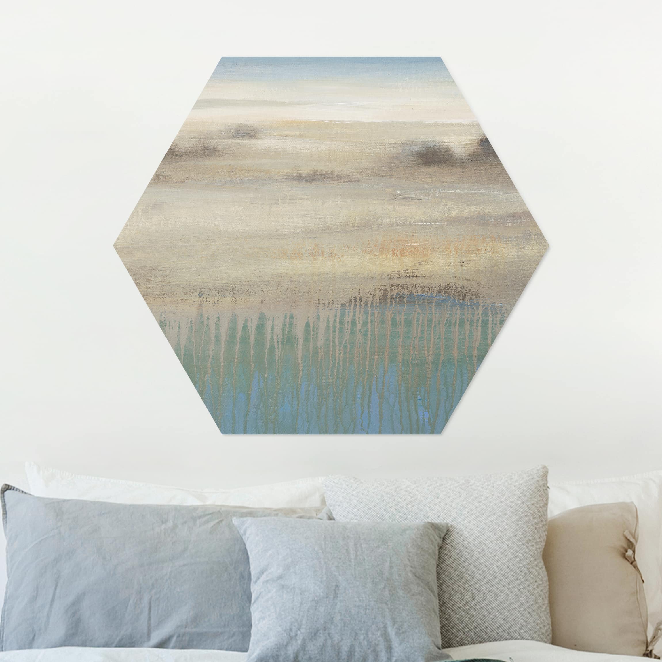 Hexagon-Alu-Dibond Bild Bestimmungsort