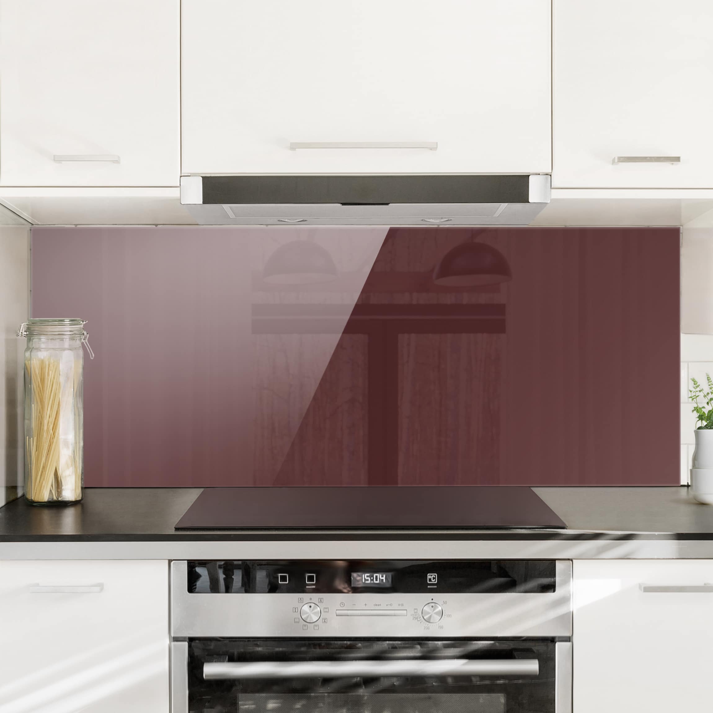 Glas Spritzschutz Burgund
