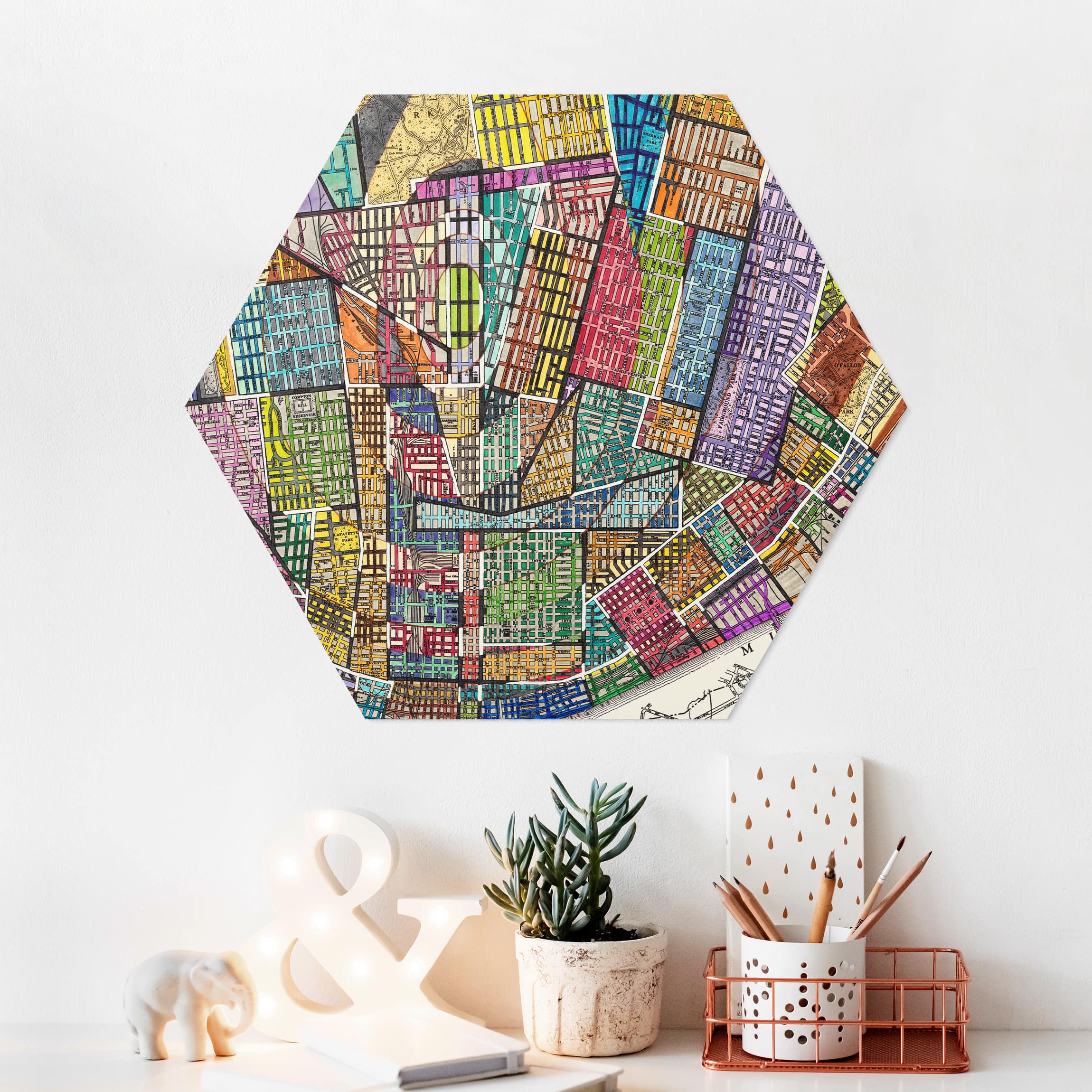 Hexagon-Forexbild Moderne Karte von St. Louis