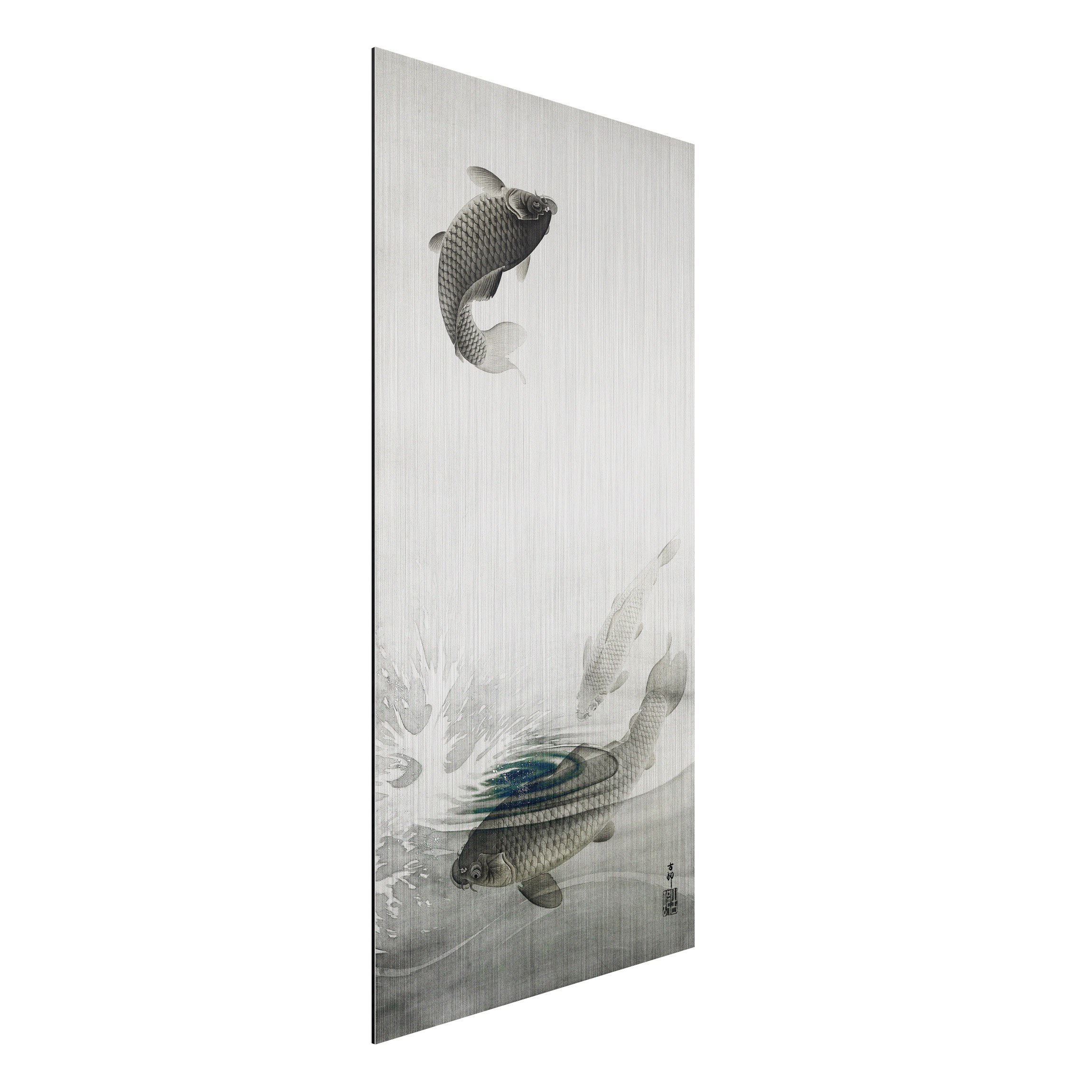Alu-Dibond Bild Vintage Illustration Asiatische Fische III