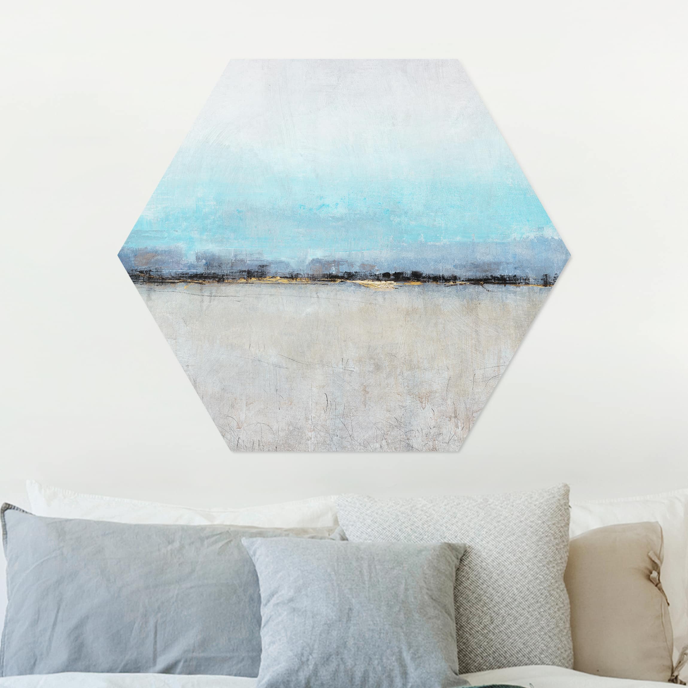 Hexagon-Alu-Dibond Bild Grenzenlose Weite I