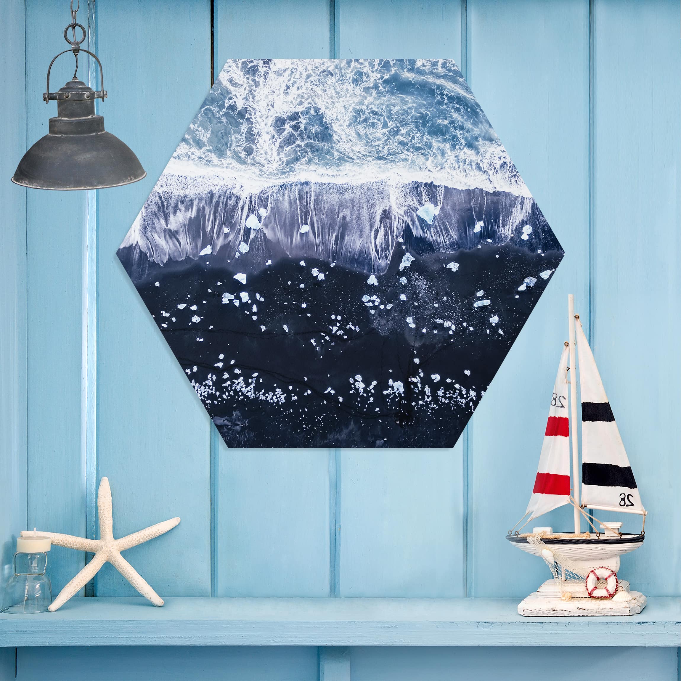 Hexagon-Forexbild Luftbild - Jökulsárlón in Island