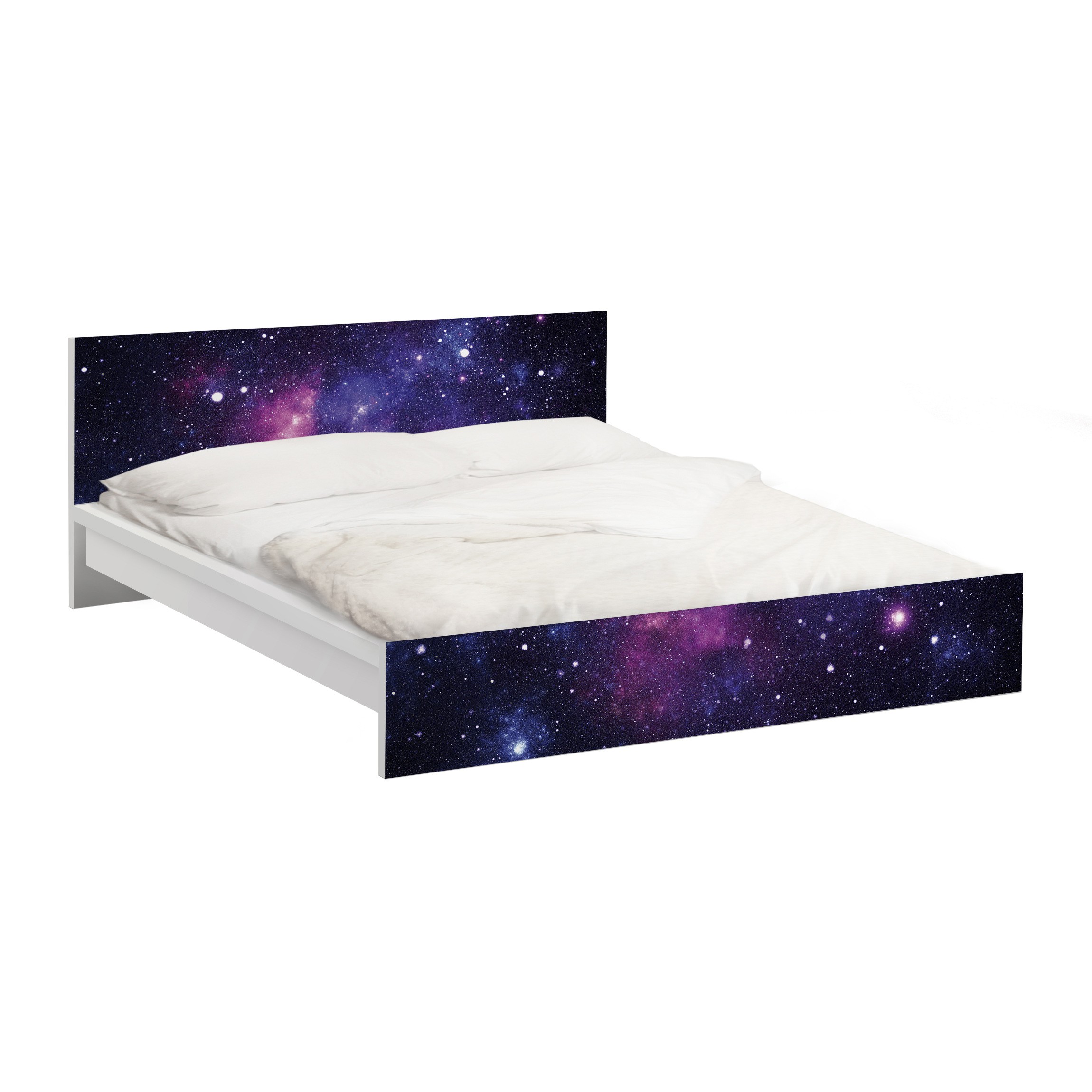 Möbelfolie für IKEA Malm Bett 140 cm Breite Galaxie