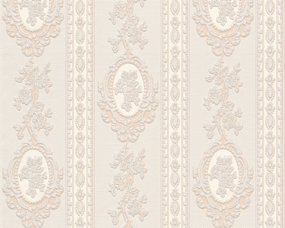 Metallic-Tapete A.S. Création Belle Epoque in Beige Creme Metallic - 186133