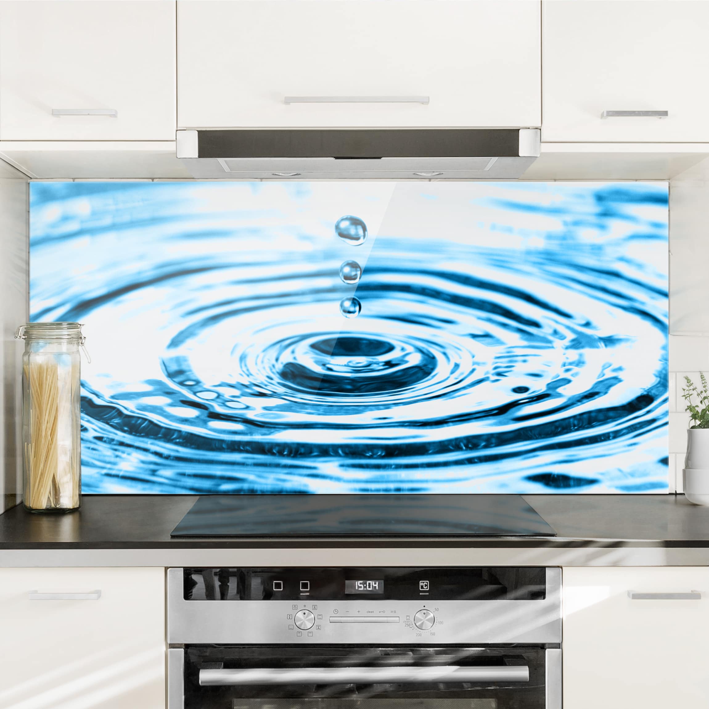 Glas Spritzschutz Drops Turbulence