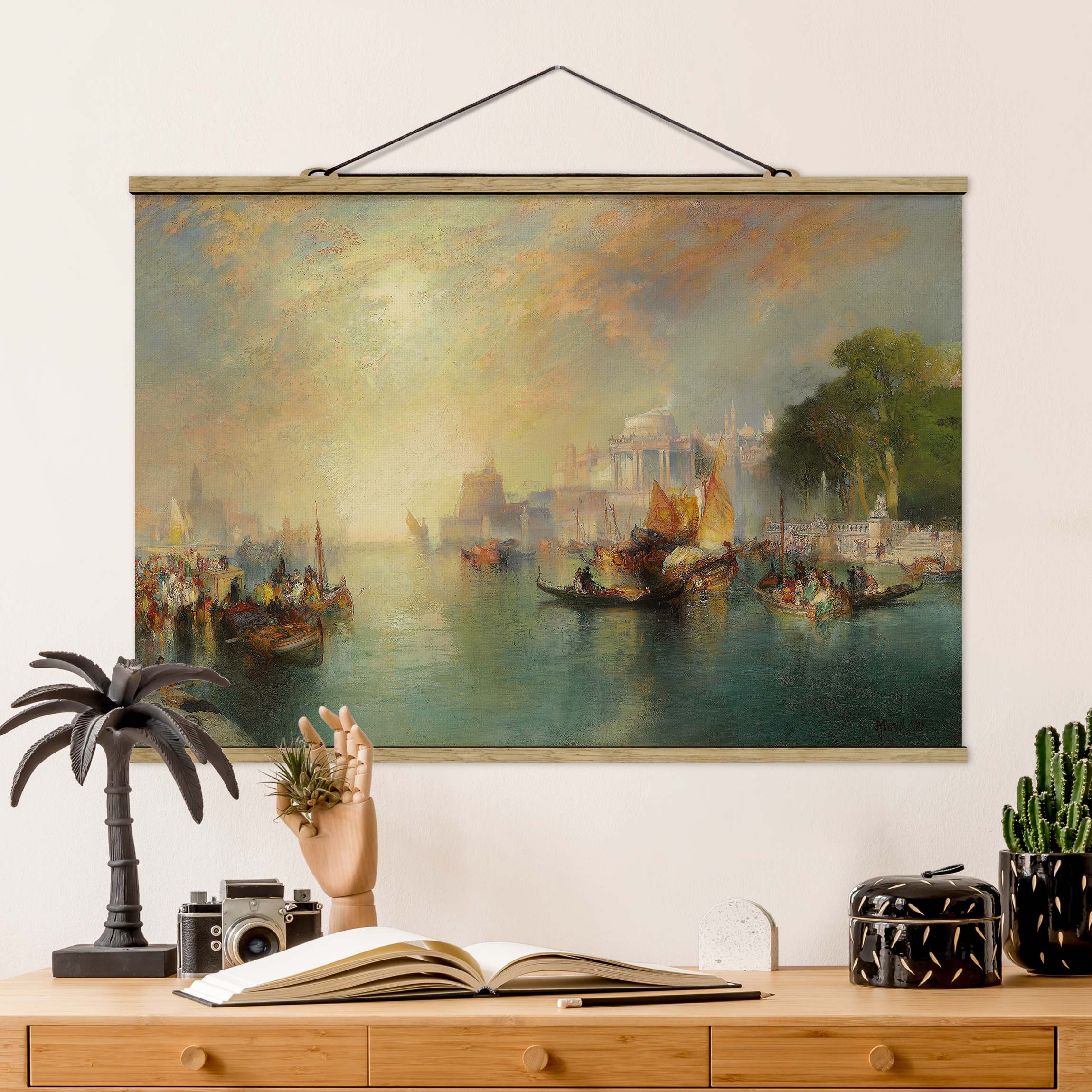 Stoffbild mit Posterleisten Thomas Moran - Arabian Nights Fantasy