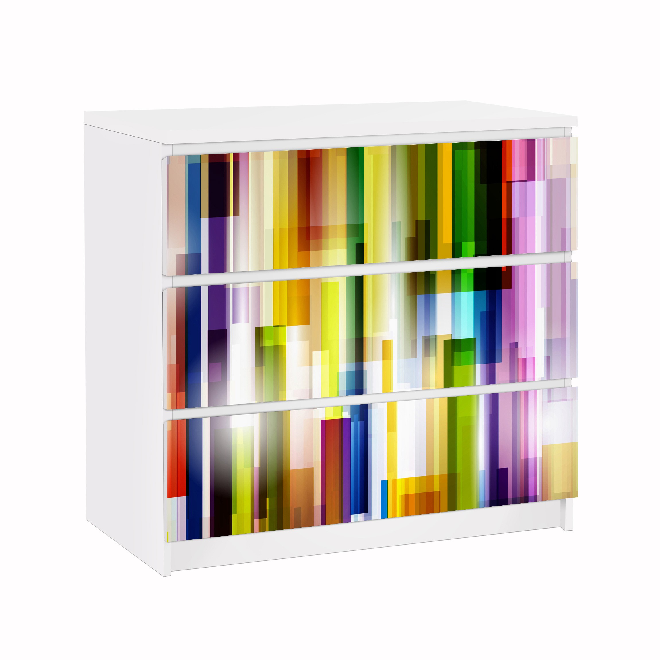 Möbelfolie für IKEA Malm Rainbow Cubes
