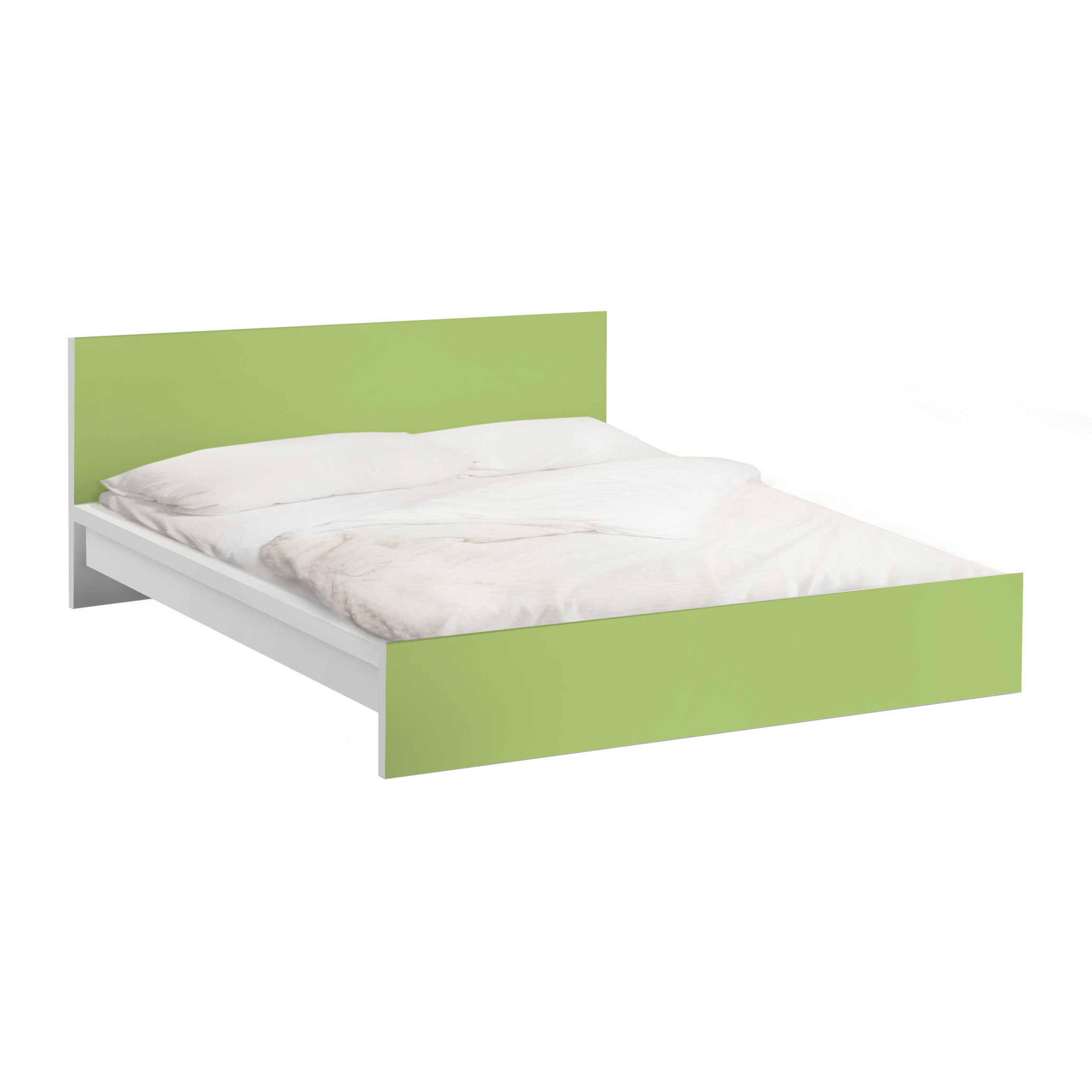 Möbelfolie für IKEA Malm Bett 140 cm Breite Colour Spring Green