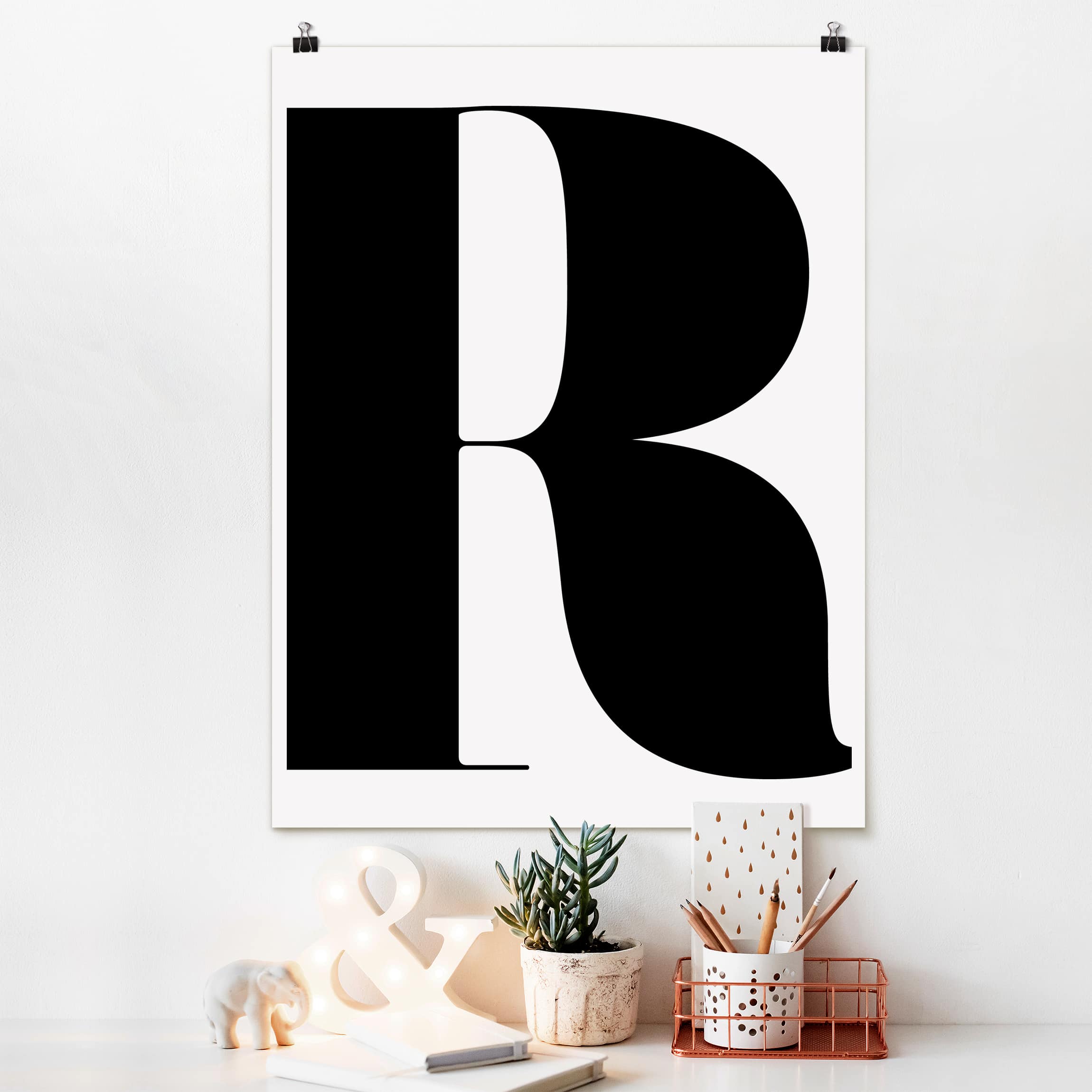 Poster - Hochformat Antiqua Letter R
