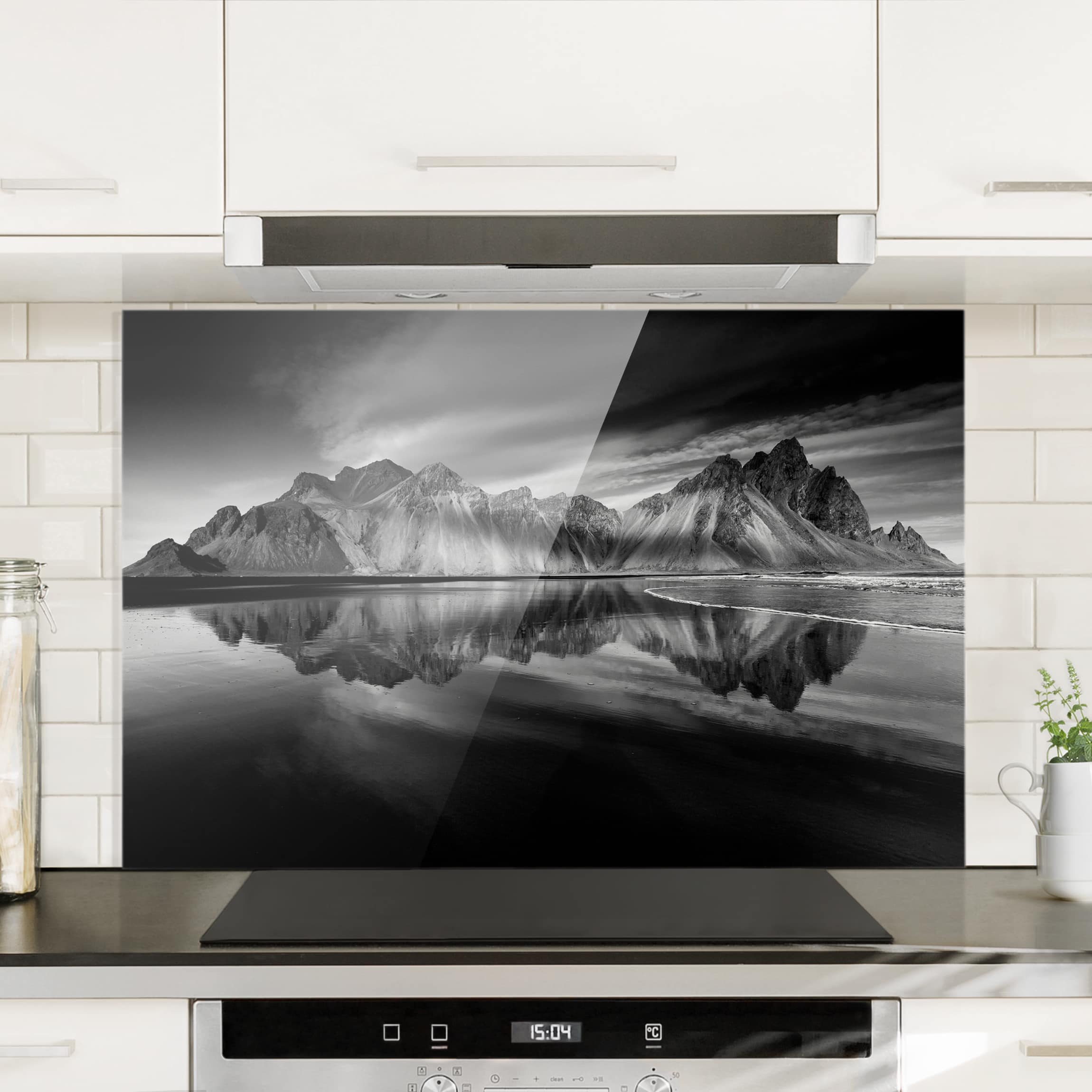 Glas Spritzschutz - Querformat 3:2 Vesturhorn in Island