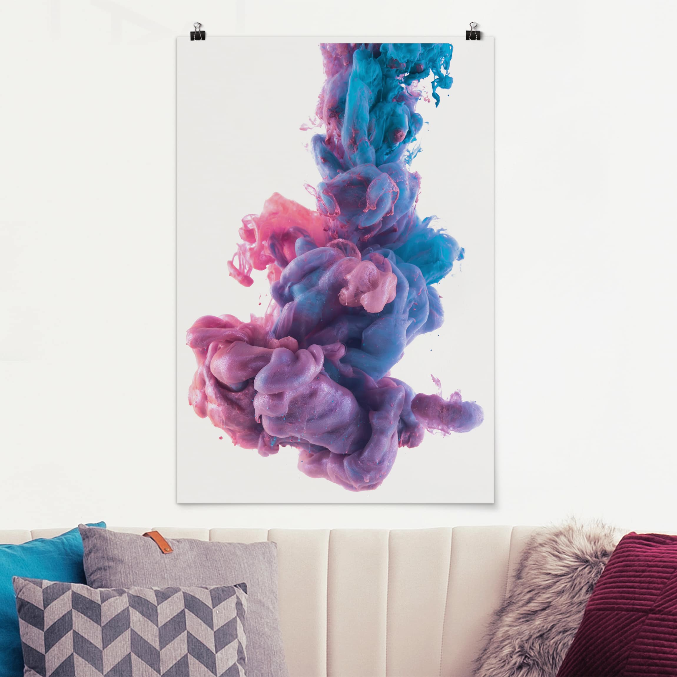 Poster - Hochformat Abstrakte flüssige Farbe
