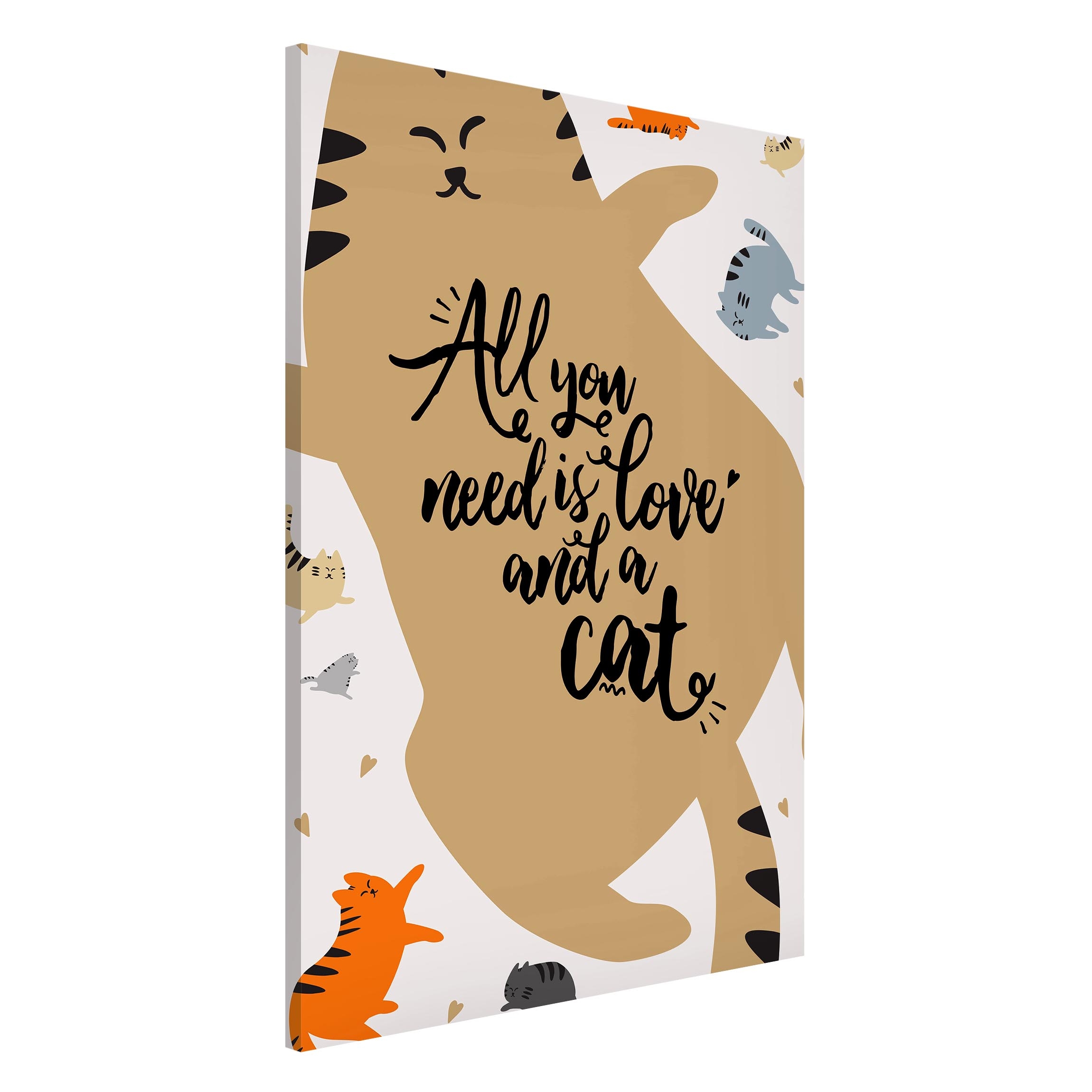 Magnettafel All you need is love and a cat Katzenbauch