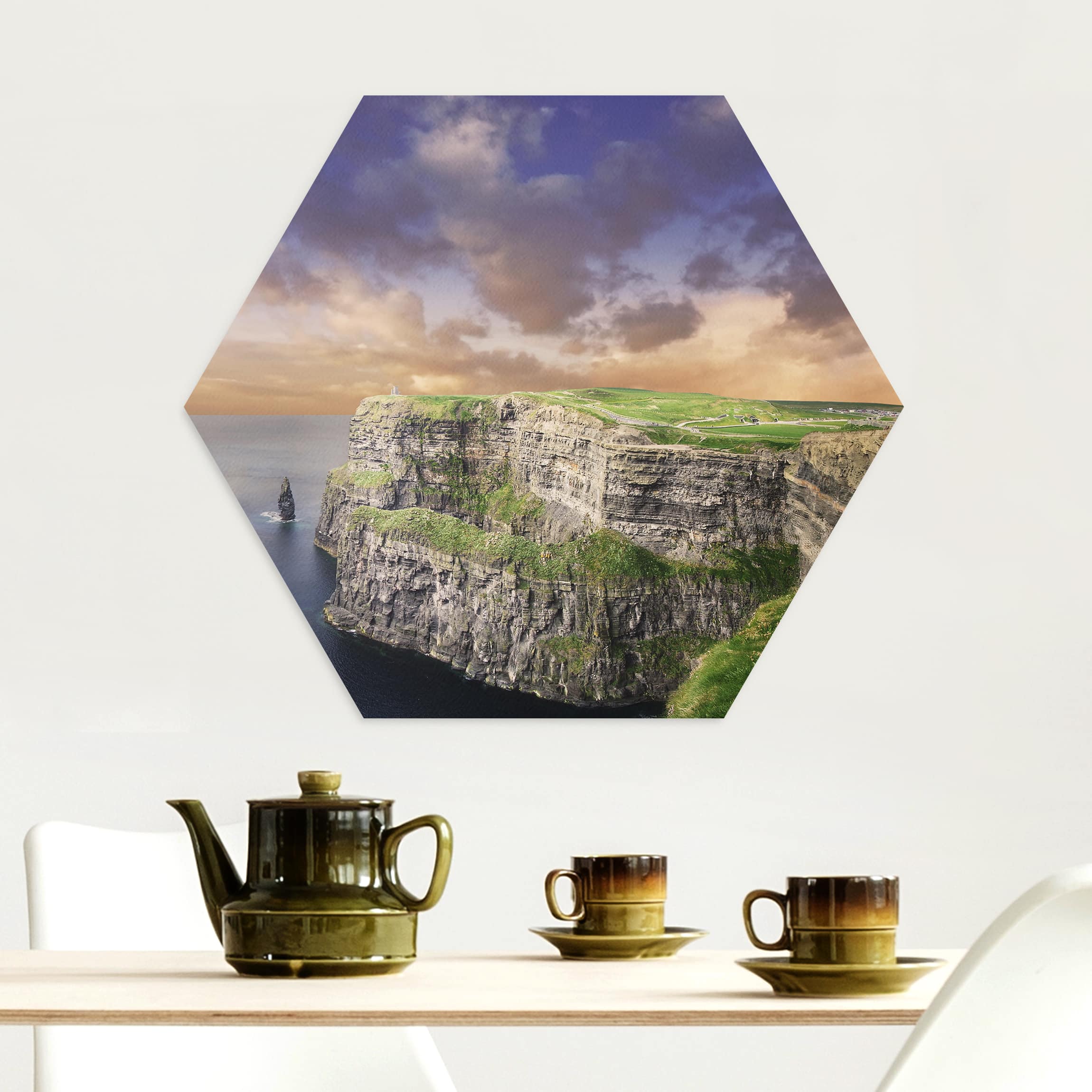 Hexagon-Alu-Dibond Bild Cliffs Of Moher