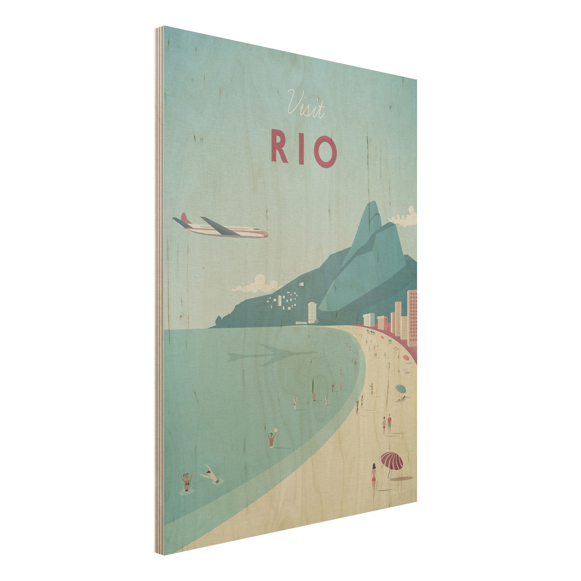Holzbild - Hochformat 3:4 Reiseposter - Rio de Janeiro