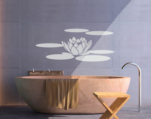 Wandtattoo Badezimmer No.UL68 Seerose