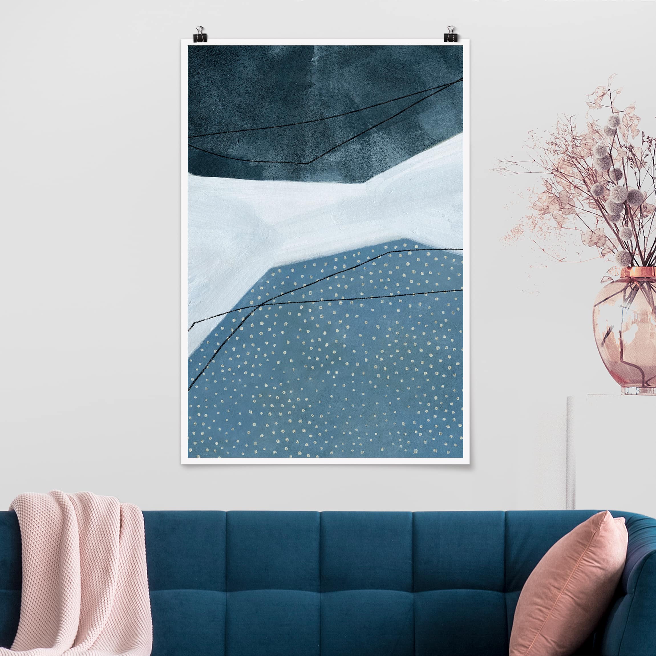 Poster - Hochformat Punkte im Dialog I