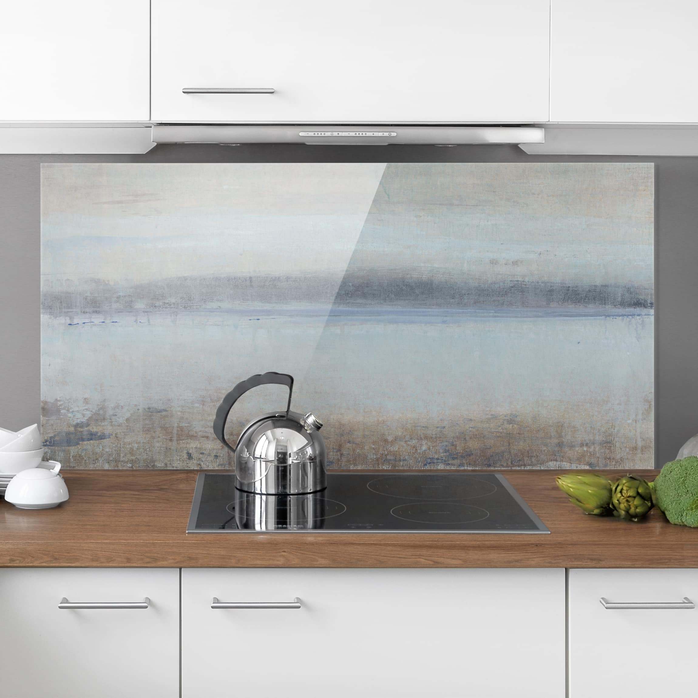 Glas Spritzschutz - Querformat 2:1 Horizont über Blau I