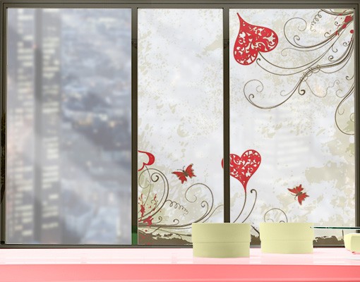 Fensterfolie Heart Background