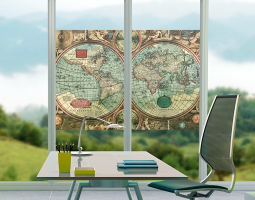 Fensterfolie Die alte Welt