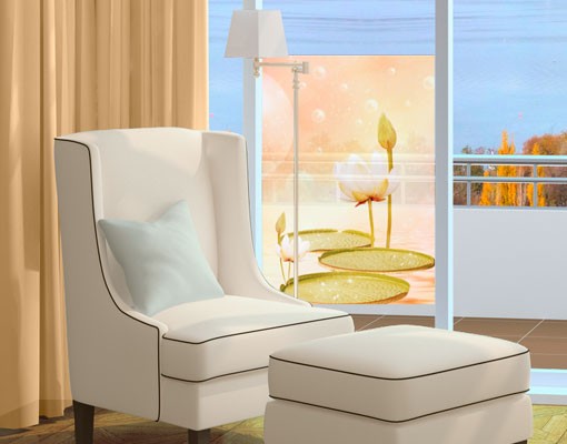 Fensterfolie Seerosen Zauber