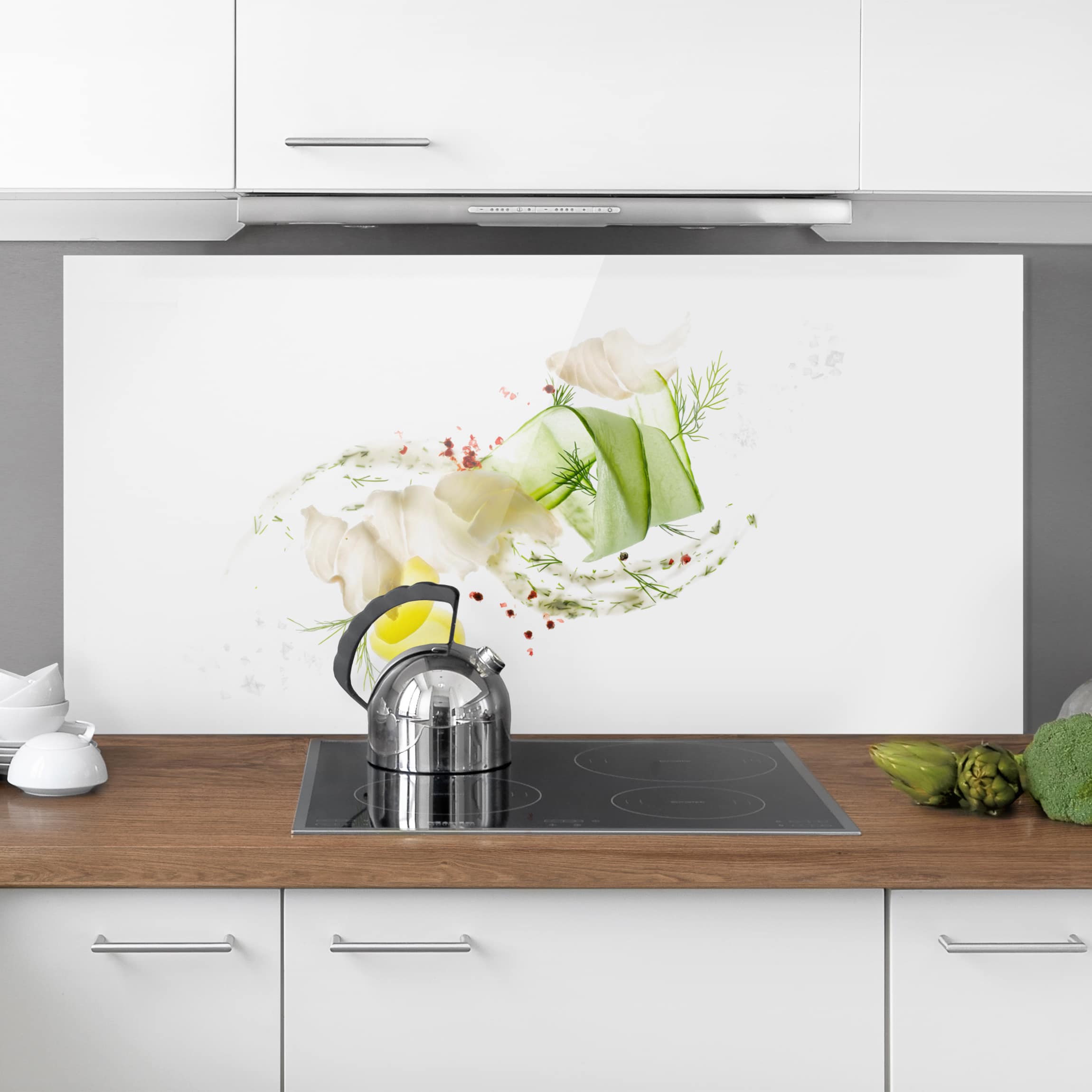 Glas Spritzschutz Fischkreation