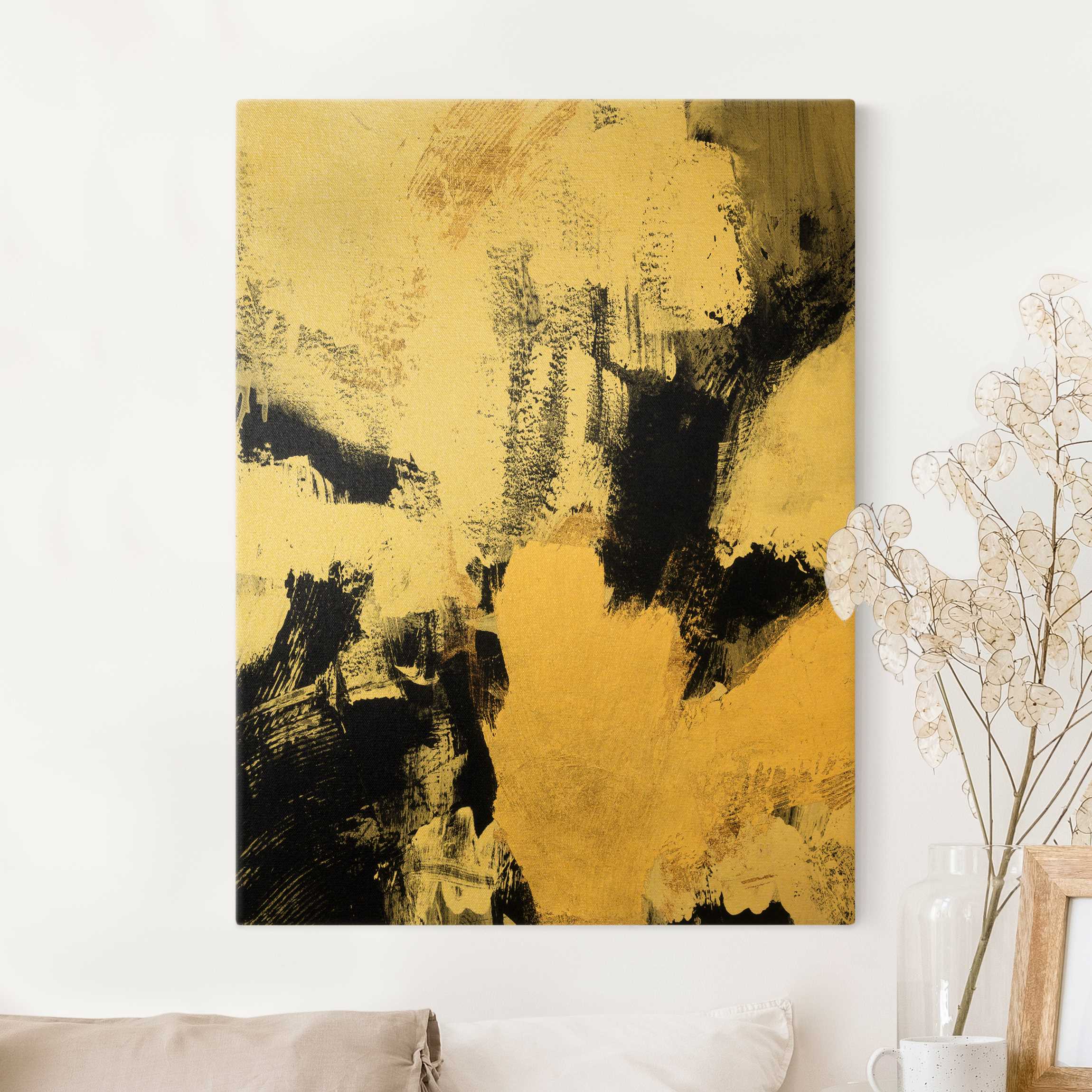 Leinwandbild Gold Collage