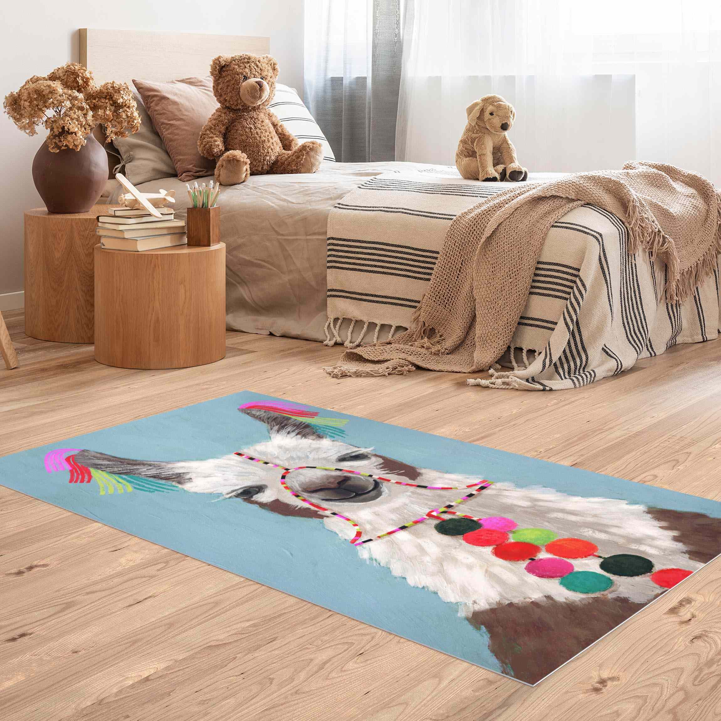 Vinylteppich Lama mit Schmuck III