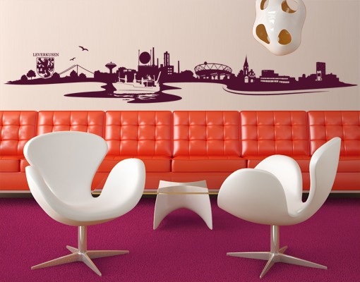 Wandtattoo No.MW10 Skyline Leverkusen Wandtattoo