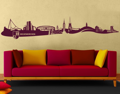 Wandtattoo No.MW14 Skyline Gelsenkirchen Wandtattoo
