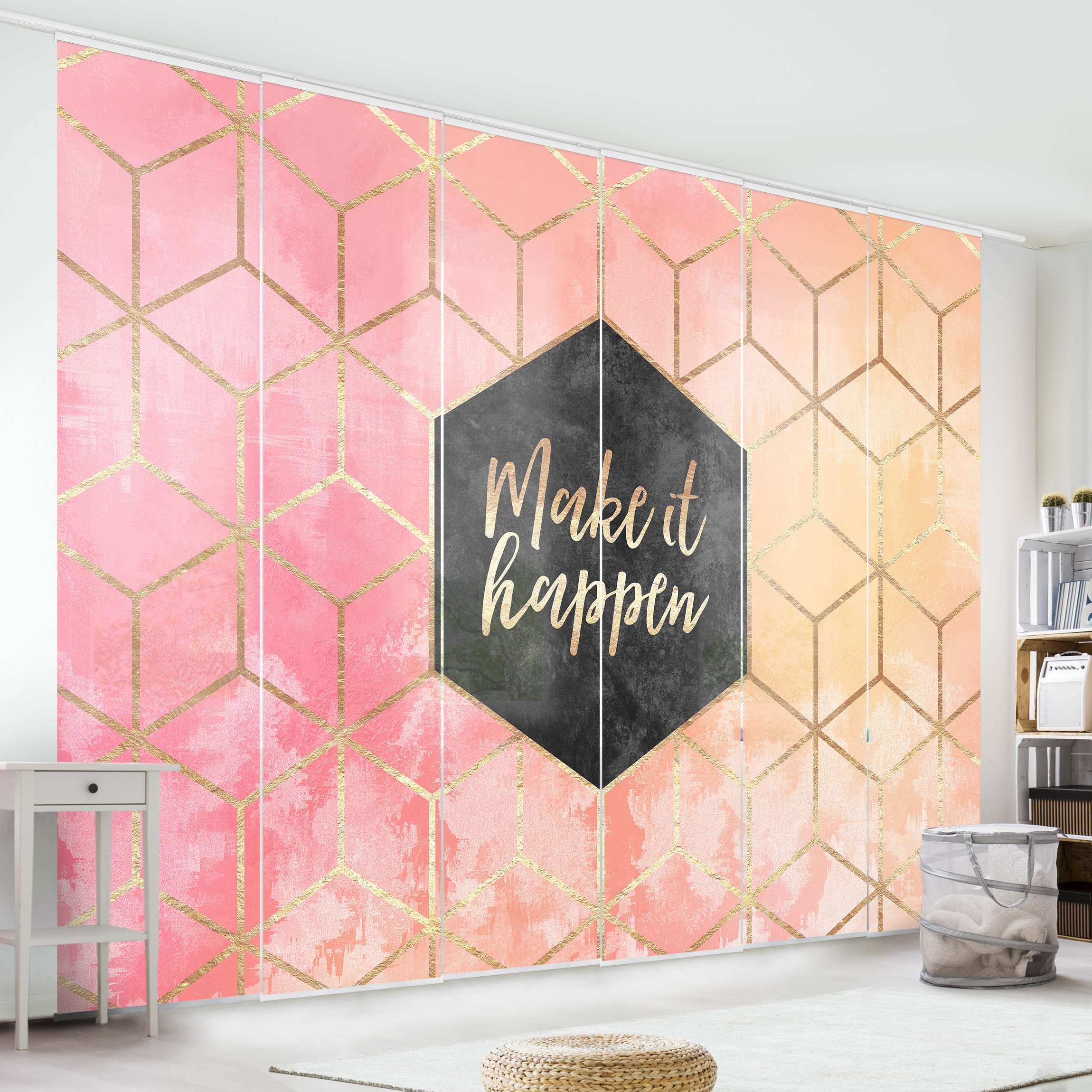 Schiebegardine Make It Happen Geometrie Pastell