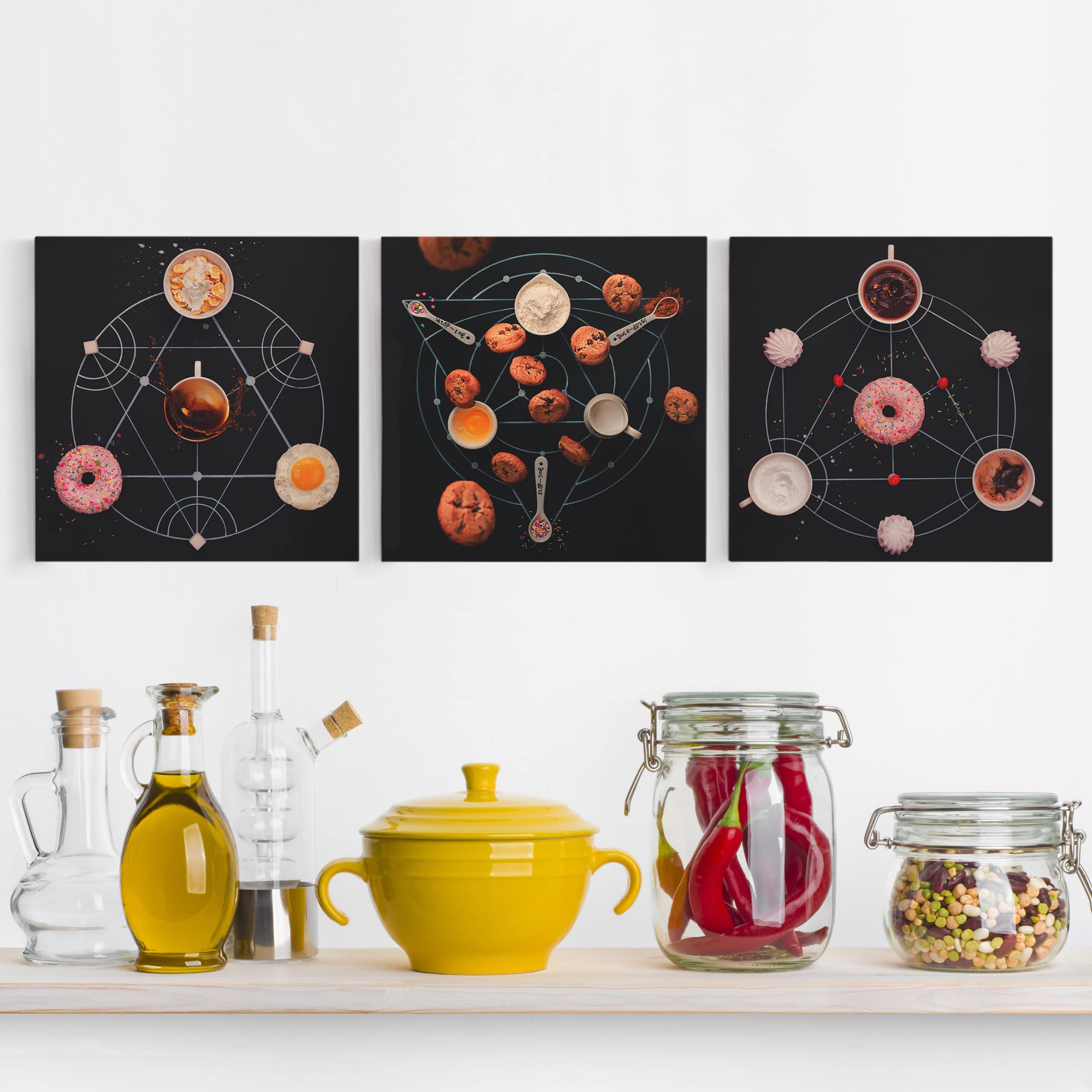 3-teiliges Leinwandbild Küche Alchemien der Küche