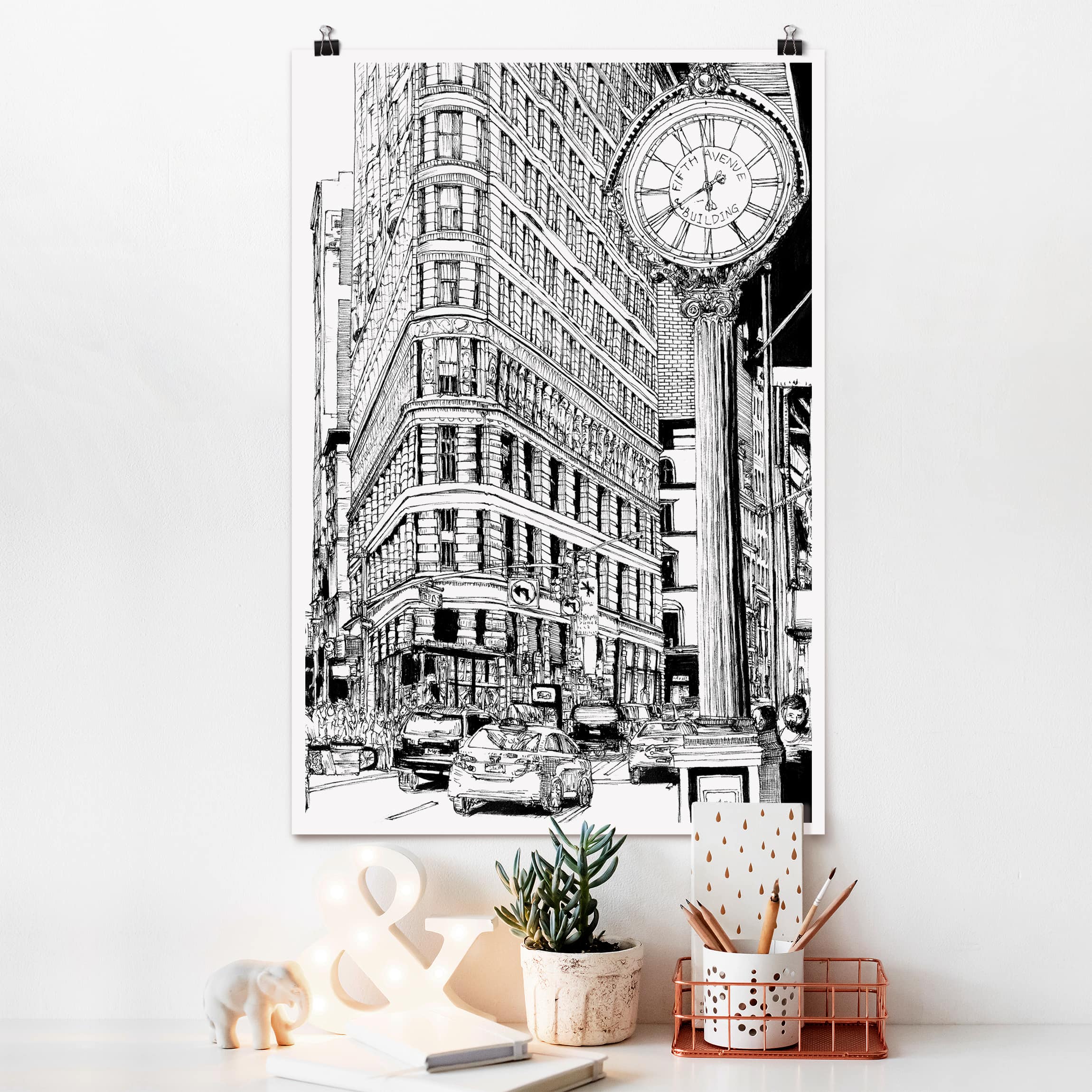 Poster - Hochformat City Study - Flatiron Building