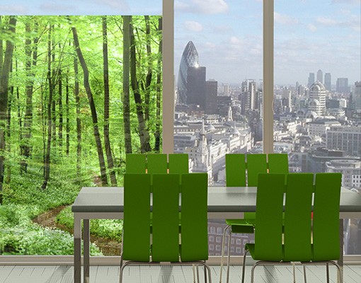 Fensterfolie Romantischer Waldweg