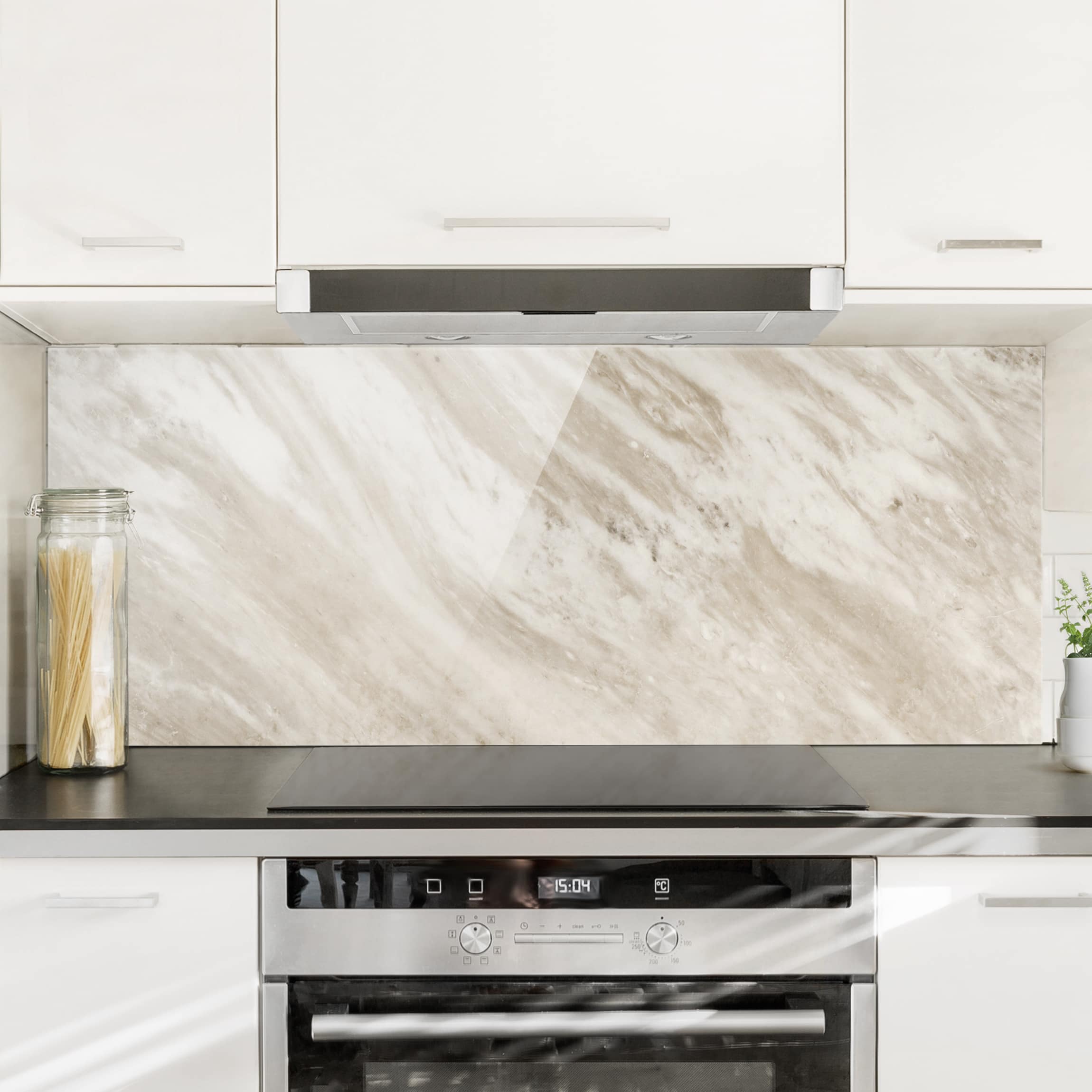 Glas Spritzschutz Palissandro Marmor Beige