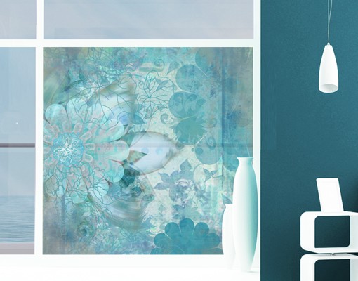 Fensterfolie Winterblumen